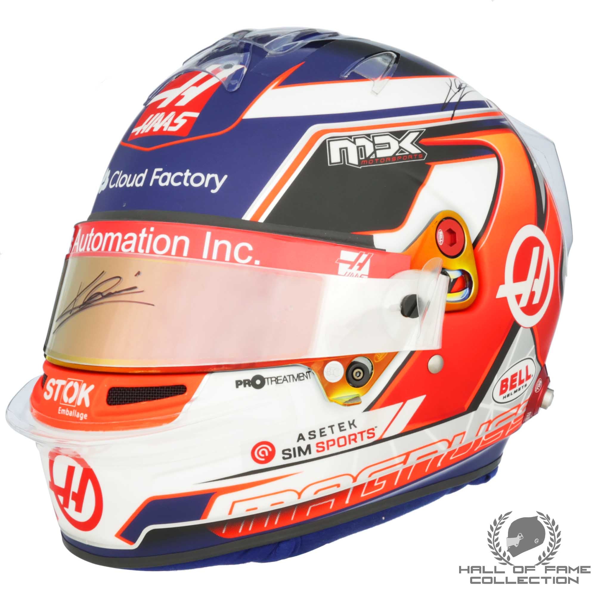 2022 Kevin Magnussen Signed Brazil & Abu Dhabi Used Haas F1 Helmet