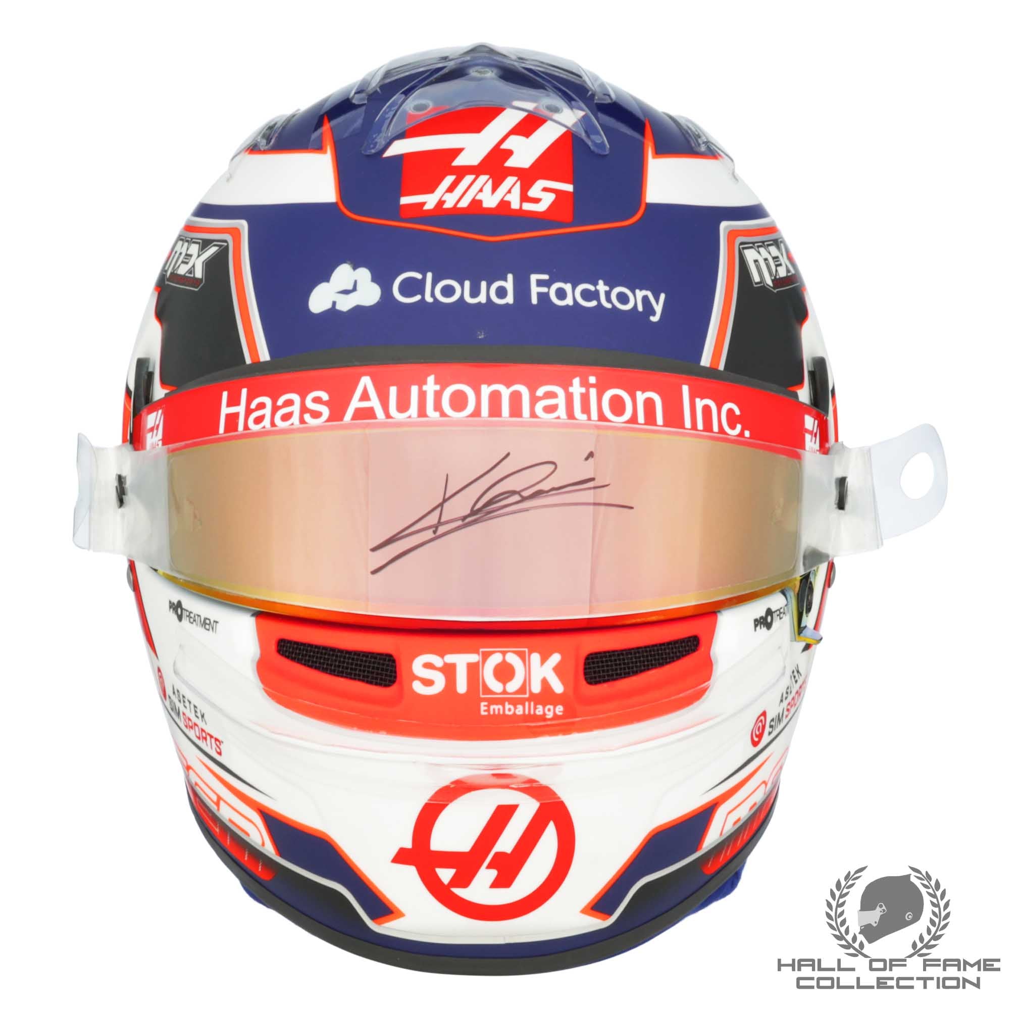 2022 Kevin Magnussen Signed Brazil & Abu Dhabi Used Haas F1 Helmet