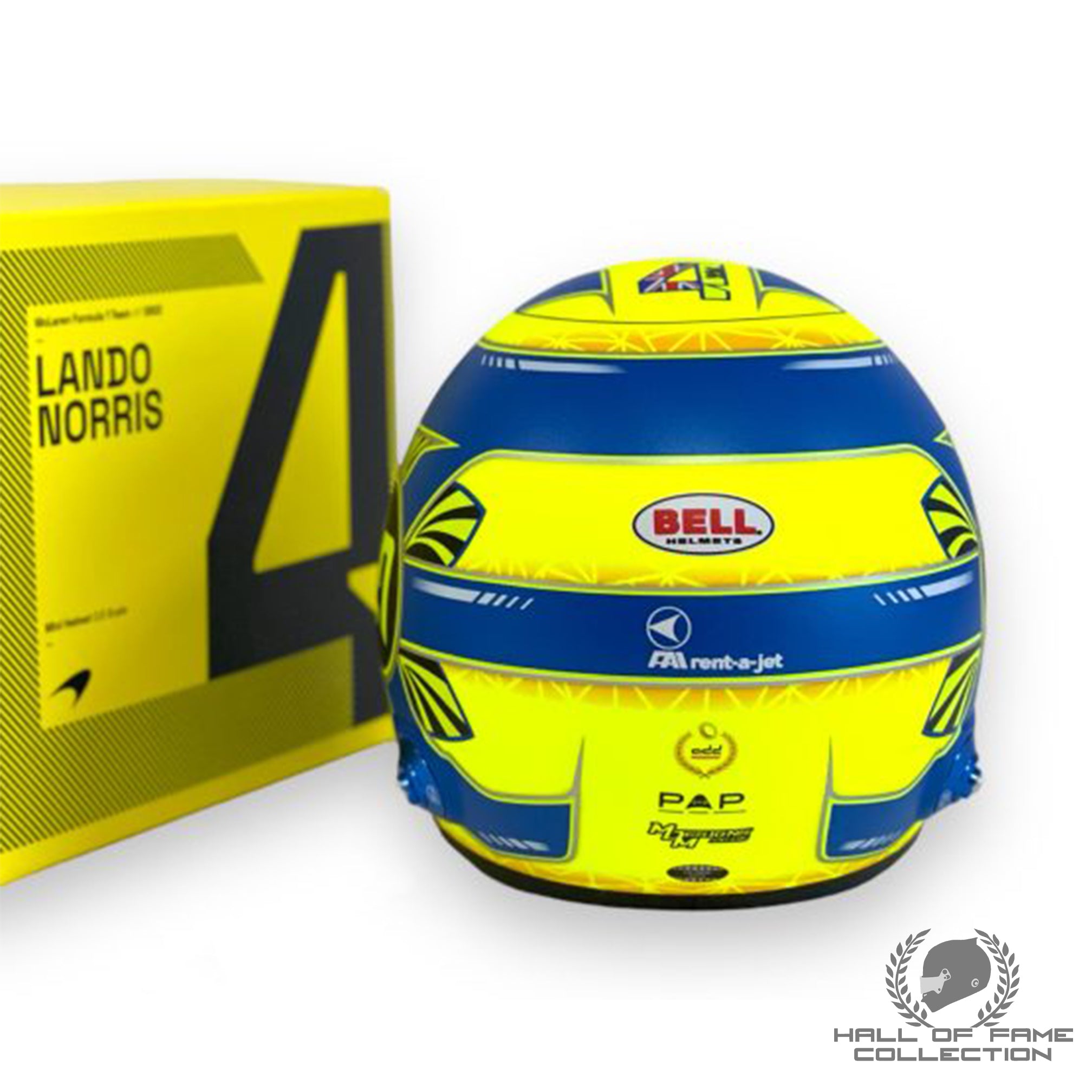 2022 Lando Norris Signed 1/2 Scale Bell McLaren F1 Helmet