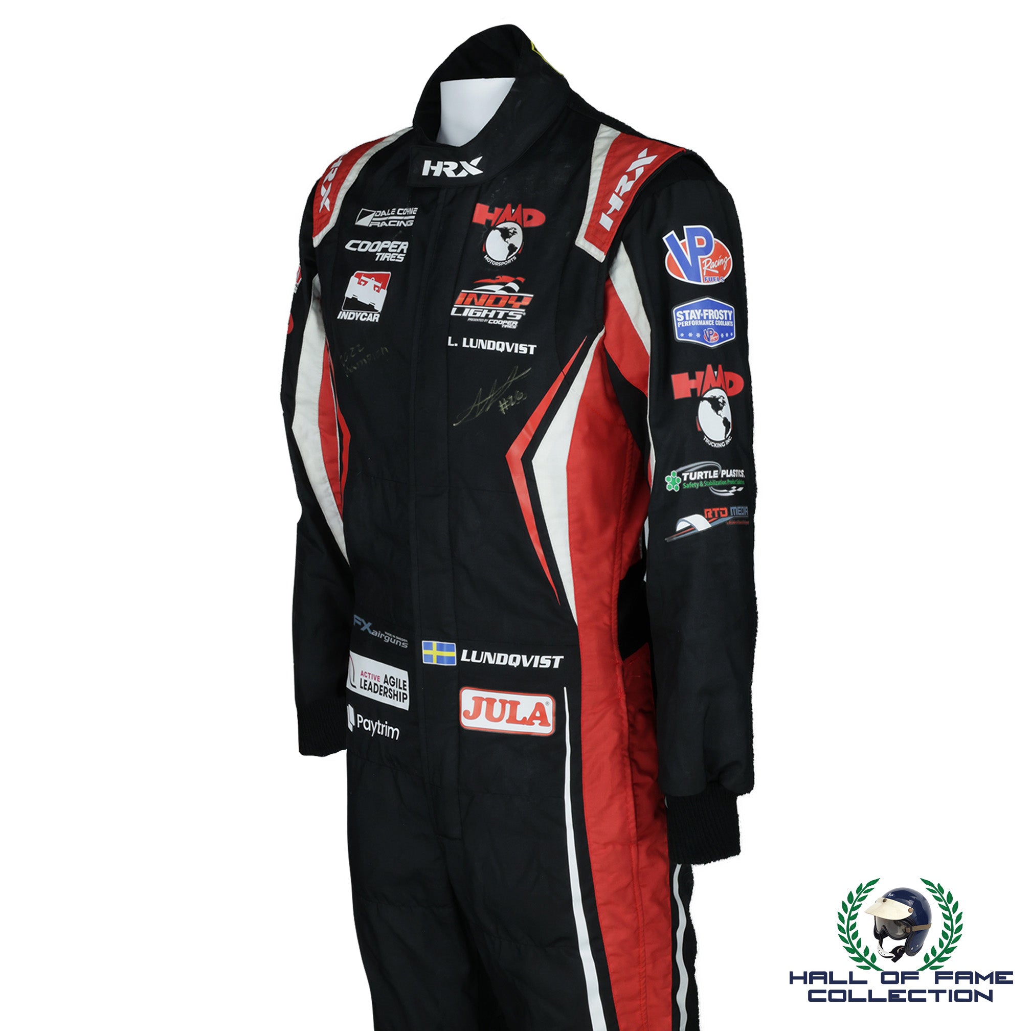 2022 Linus Lunqvist Signed Championship Used HMD Indylights Suit