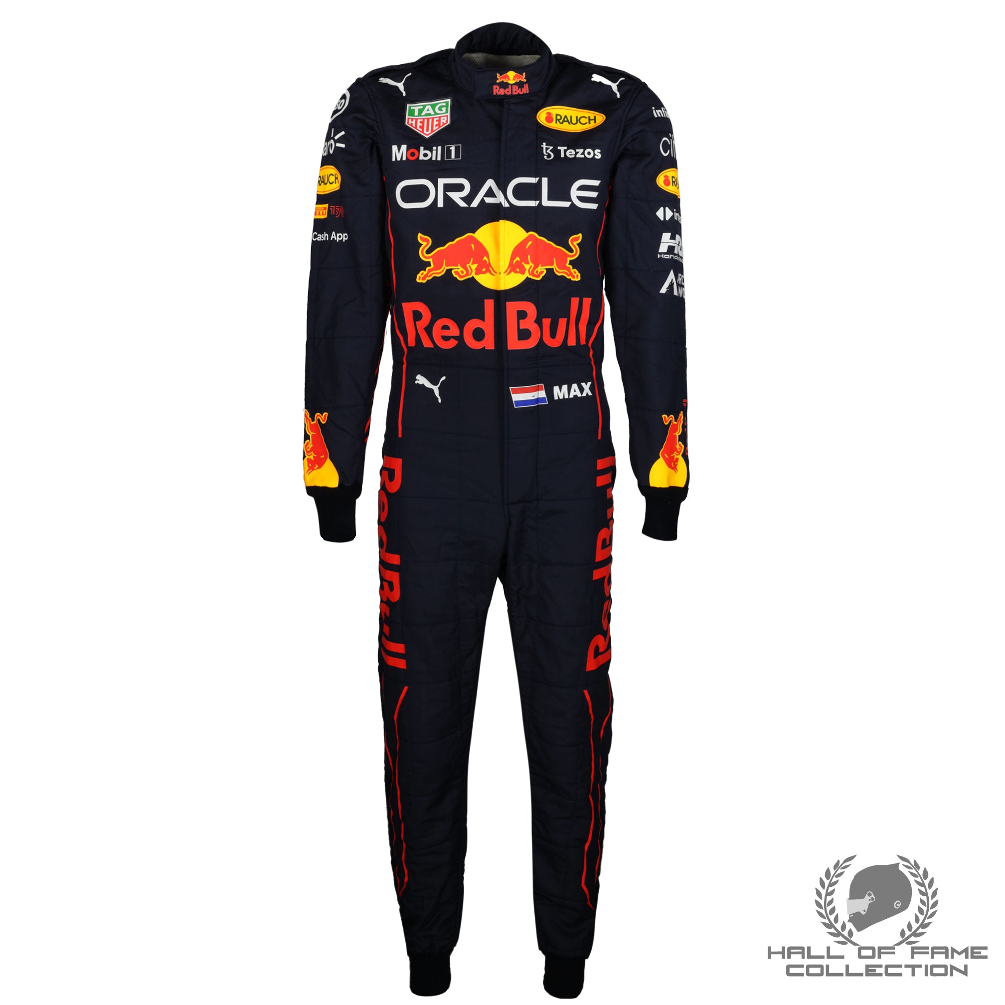 2022 Max Verstappen Barcelona 1st Test Used Red Bull Racing F1 Suit