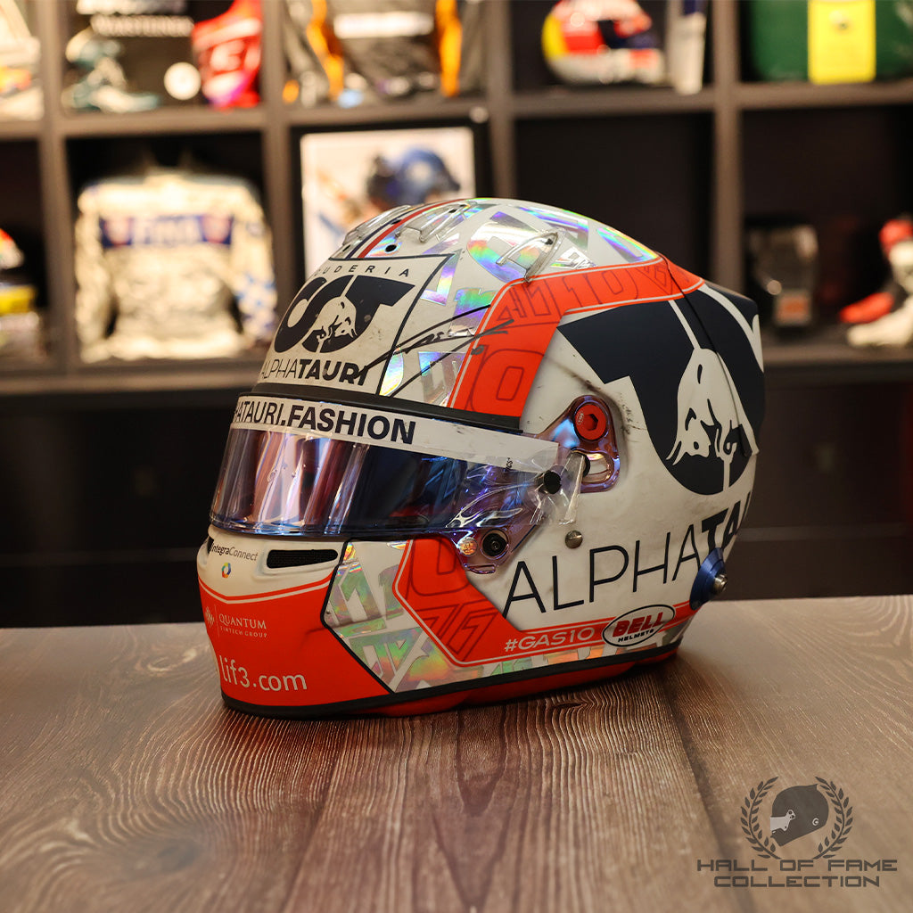 2022 Pierre Gasly Signed Brazilian GP Race & Sprint Used Scuderia AlphaTauri F1 Helmet