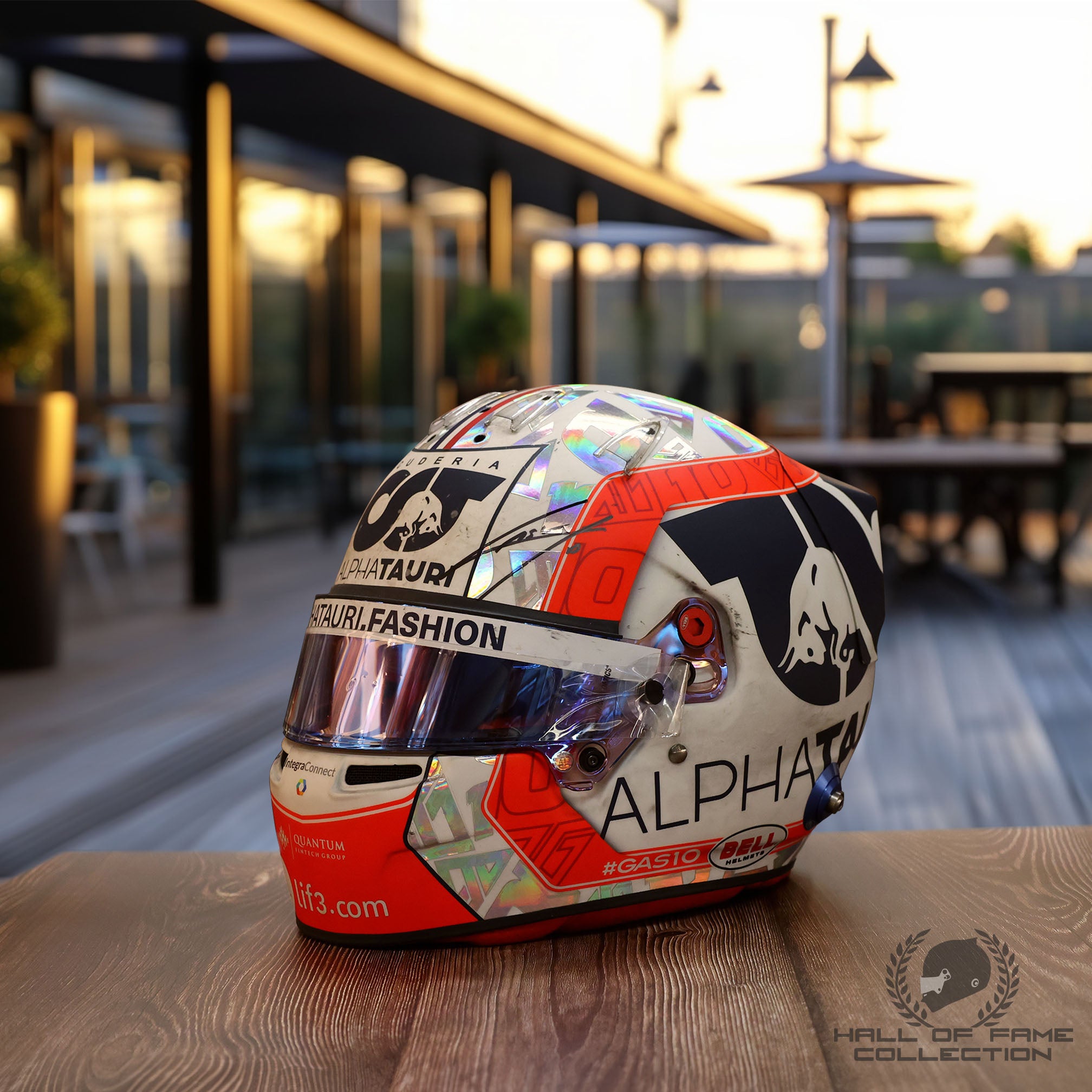 2022 Pierre Gasly Signed Brazilian GP Race & Sprint Used Scuderia AlphaTauri F1 Helmet