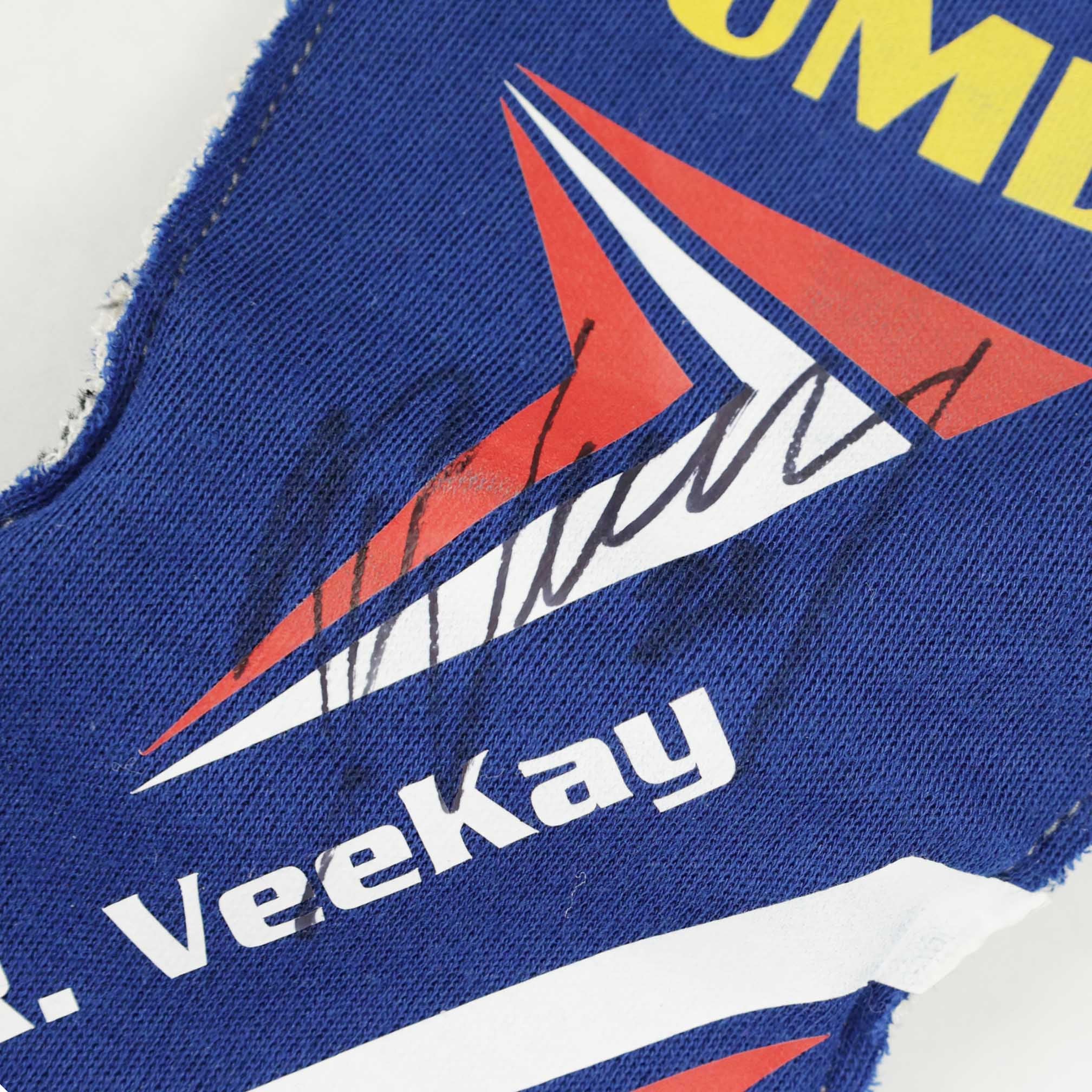 2022 Rinus Veekay Signed Road America Race Used Ed Carpenter Racing IndyCar Gloves