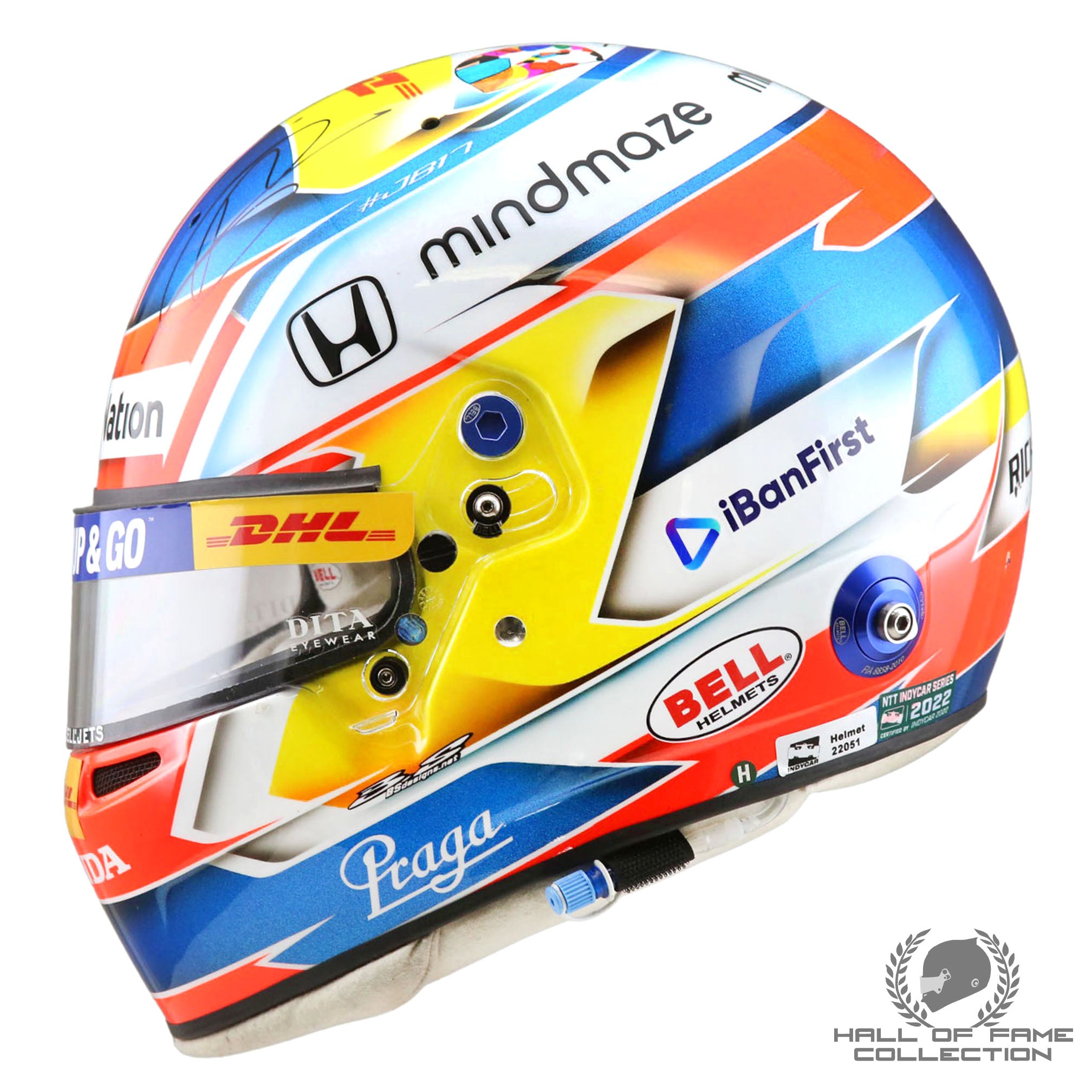 2022 Romain Grosjean Race Used Andretti Autosport IndyCar Helmet