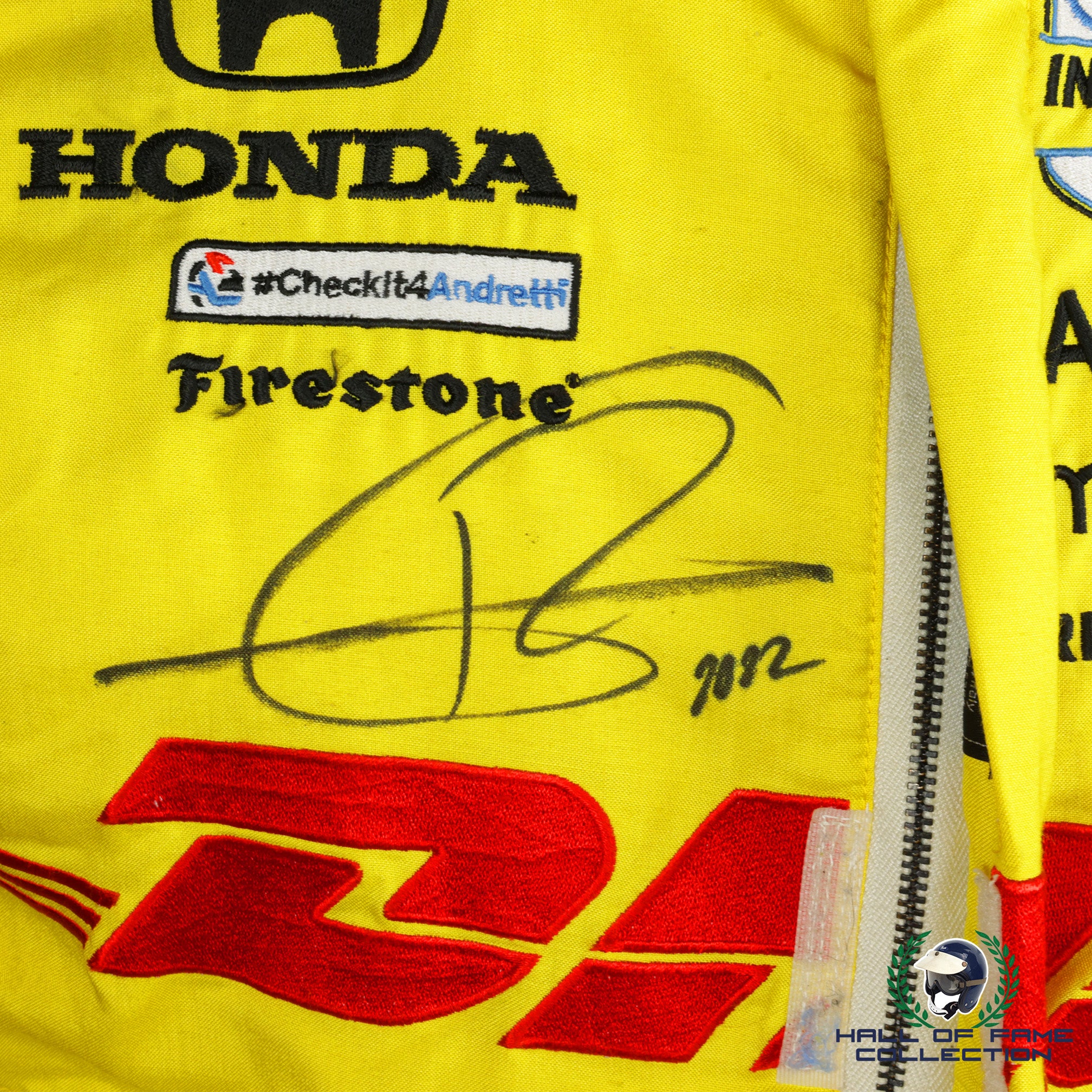 2022 Romain Grosjean Signed Race Used Andretti Autosport IndyCar Suit