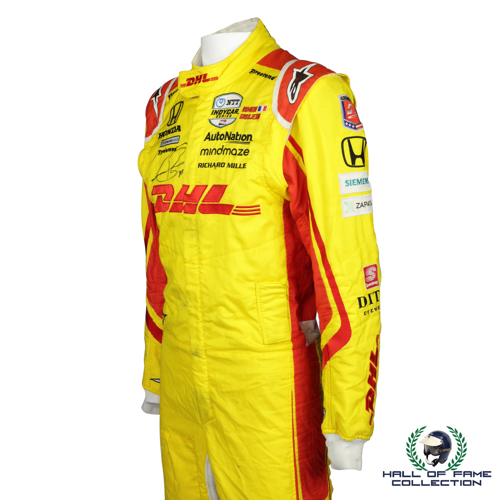 2022 Romain Grosjean Signed Race Used Andretti Autosport IndyCar Suit