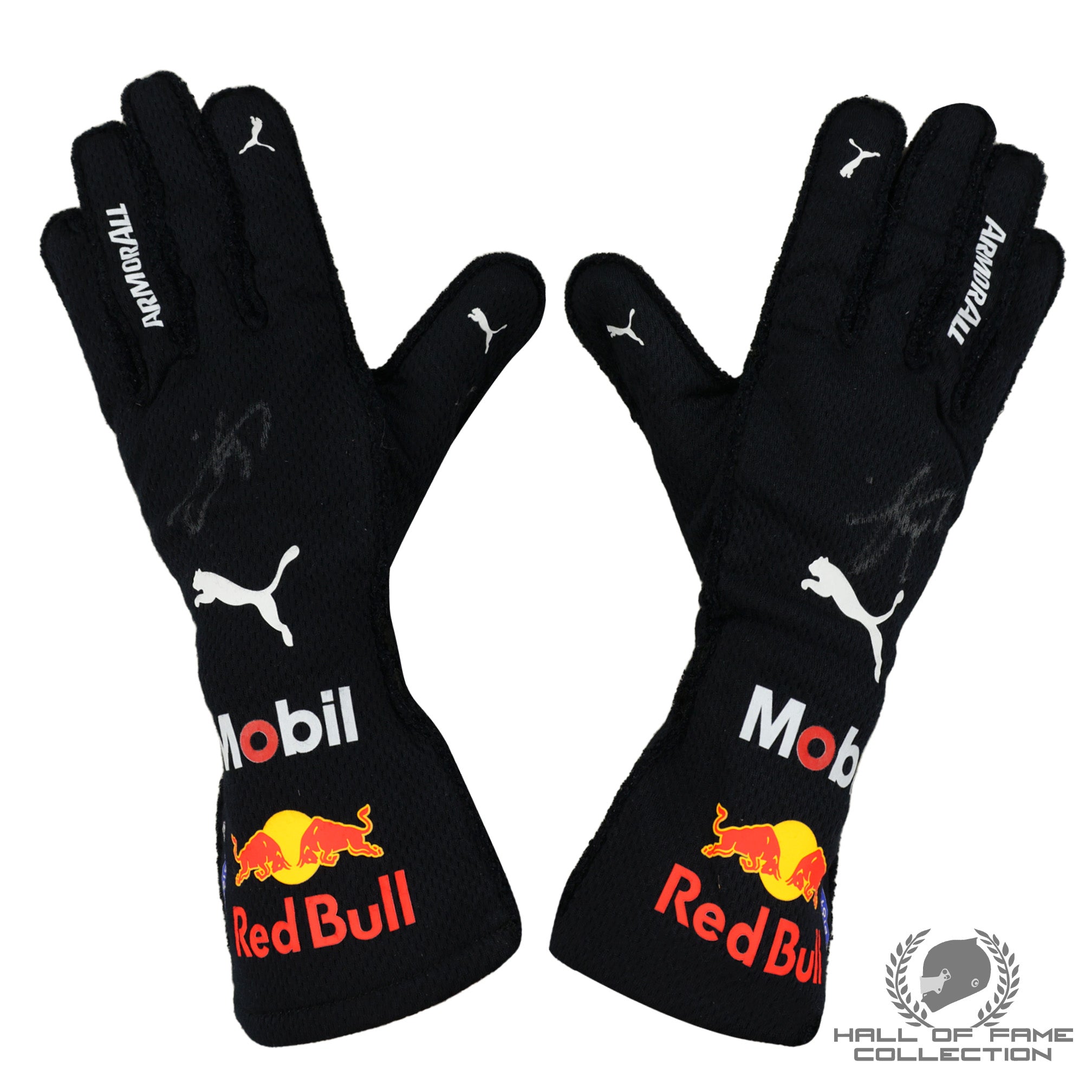 2022 Sergio Perez Signed Abu Dhabi Race Used Red Bull Racing F1 Gloves