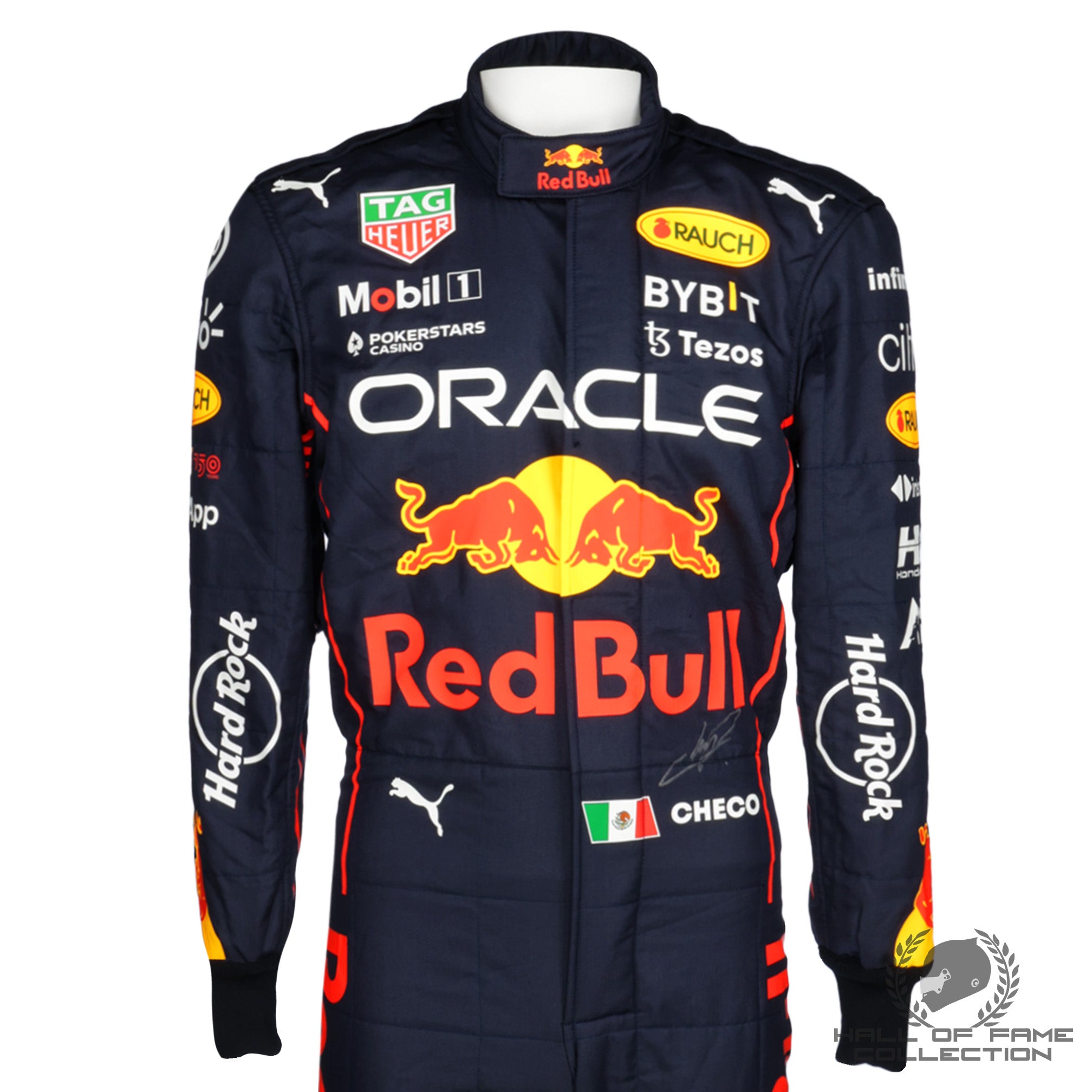 2022 Sergio Perez Signed Used Red Bull Racing F1 Suit