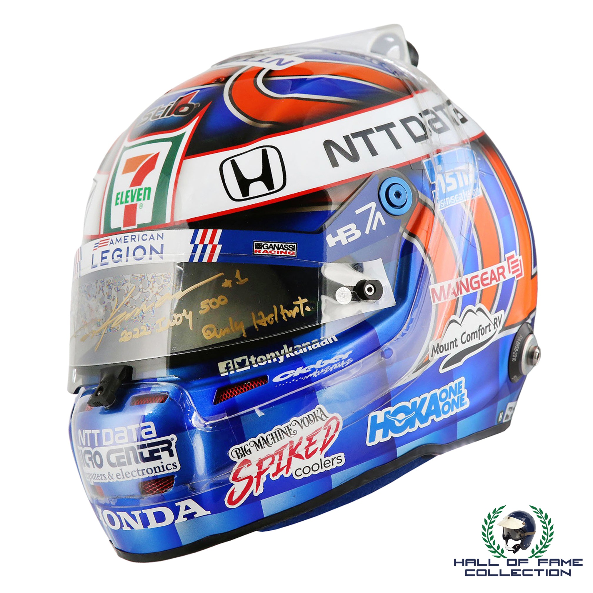 2022 Tony Kanaan Signed Indy 500 Used Chip Ganassi Racing Stilo IndyCar Helmet