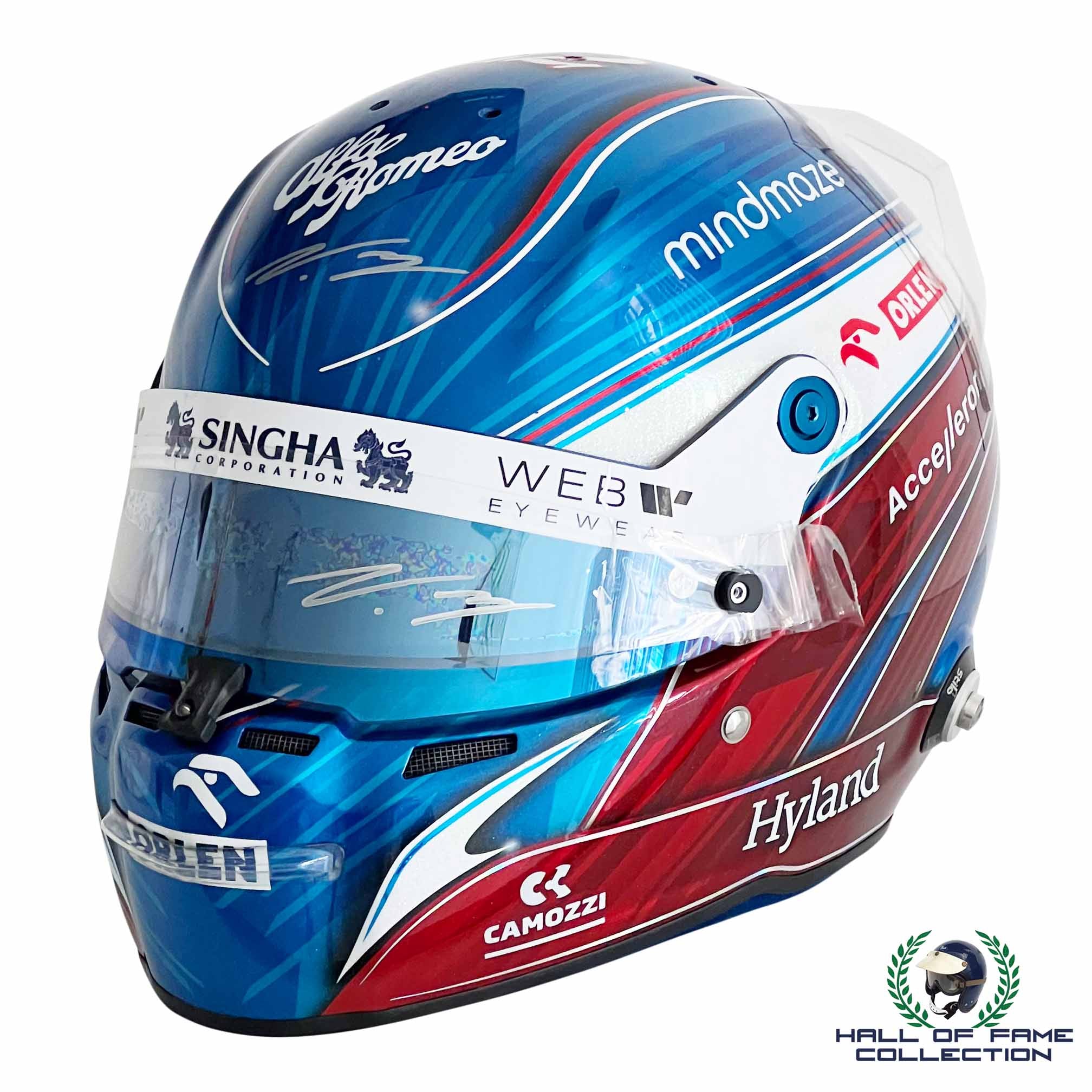 Valtteri Bottas Signed Bahrain Race Used Alfa Romeo F1 Helmet