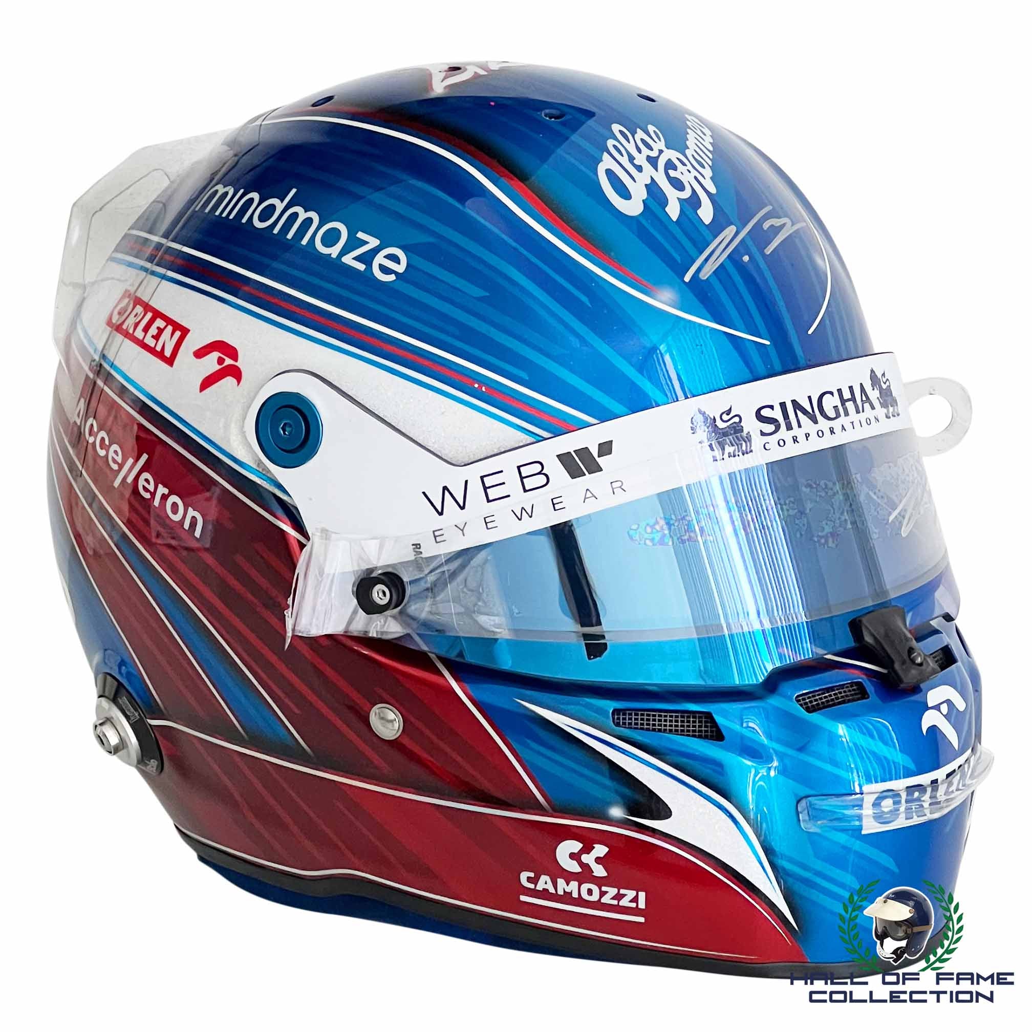 Valtteri Bottas Signed Bahrain Race Used Alfa Romeo F1 Helmet