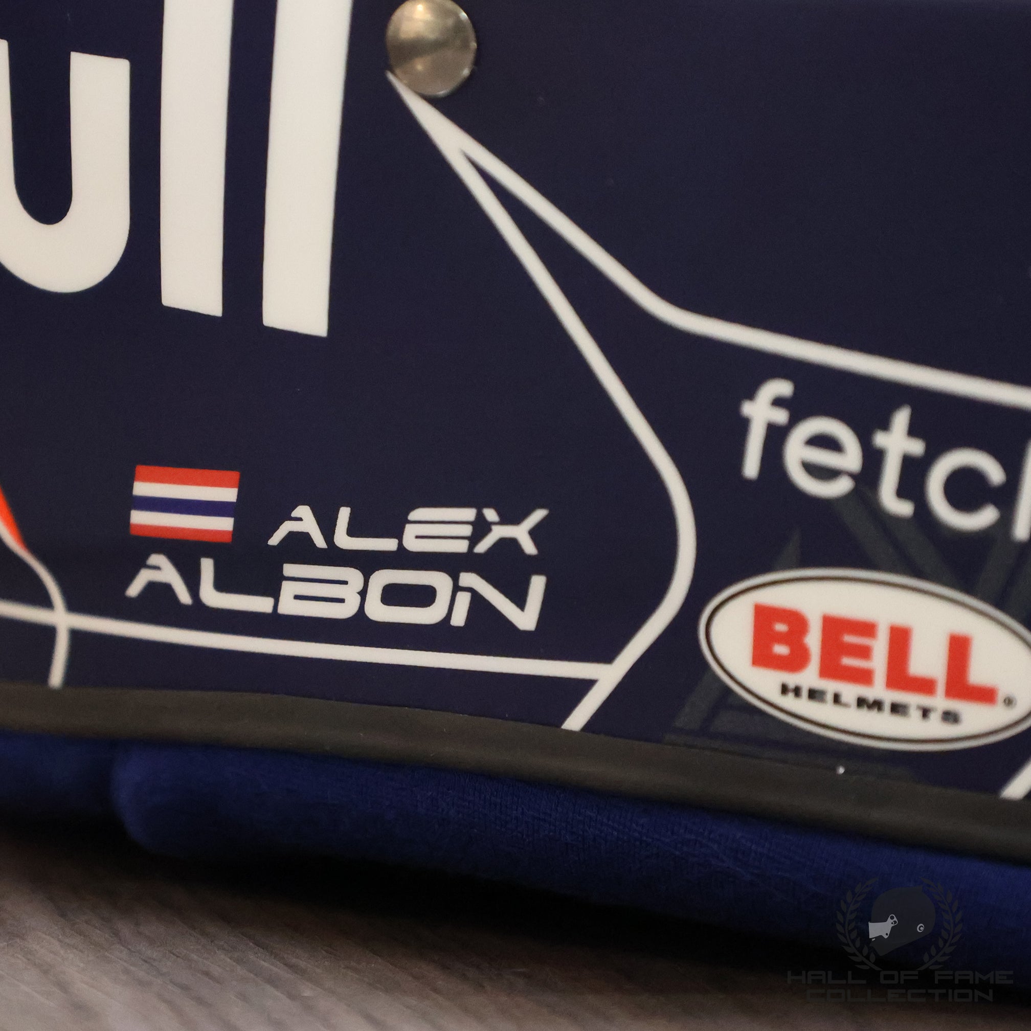 2022 Alex Albon Signed Abu Dhabi Season End Test Used Williams Helmet