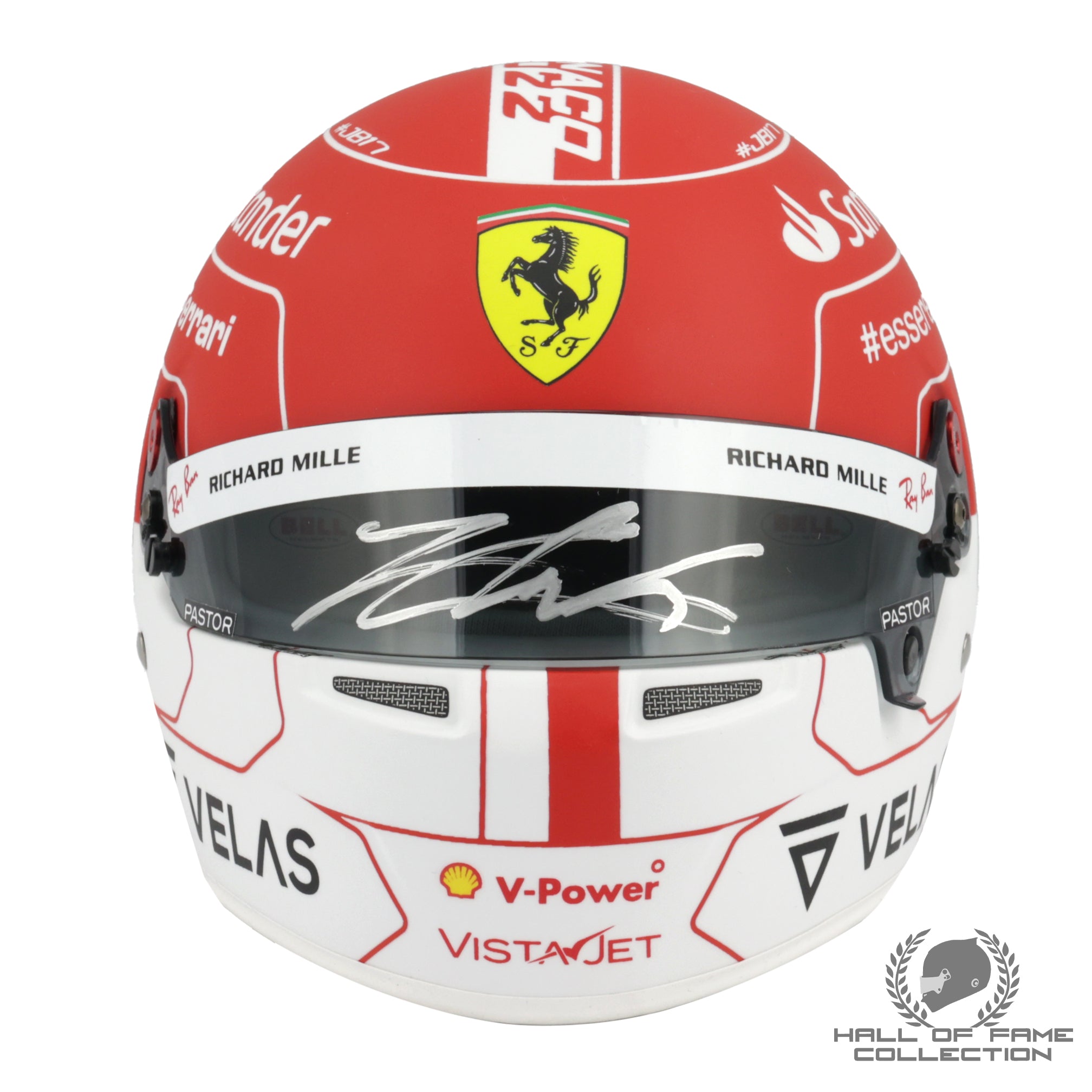 2022 Charles Leclerc Signed 1/2 Scale Bell Monaco GP Scuderia Ferrari F1 Helmet