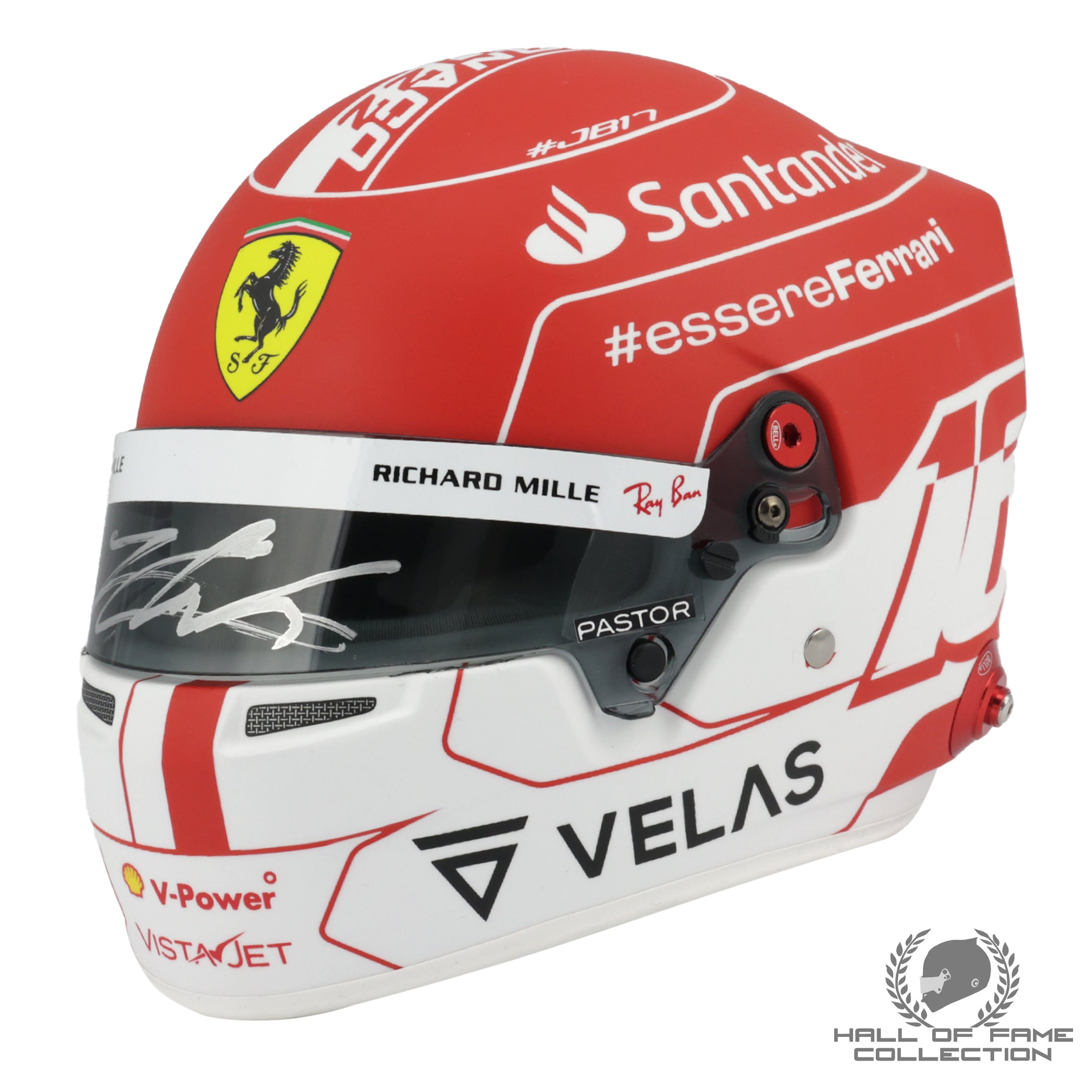 2022 Charles Leclerc Signed 1/2 Scale Bell Monaco GP Scuderia Ferrari F1 Helmet