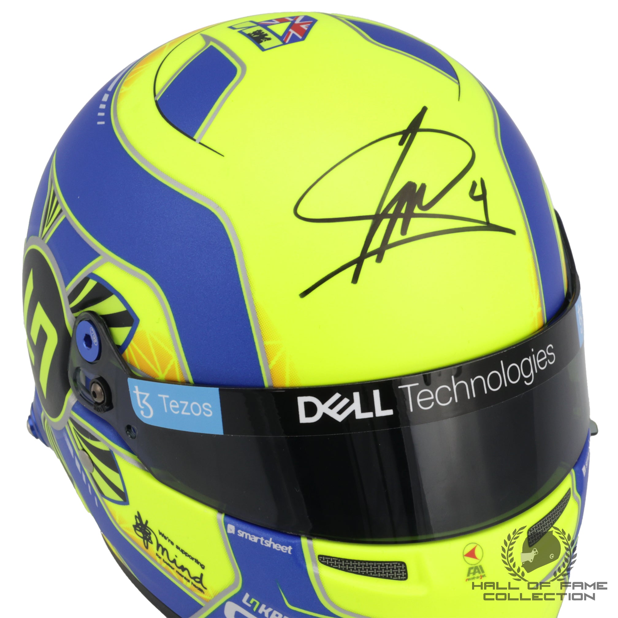 2022 Lando Norris Signed 1/2 Scale Bell McLaren F1 Helmet