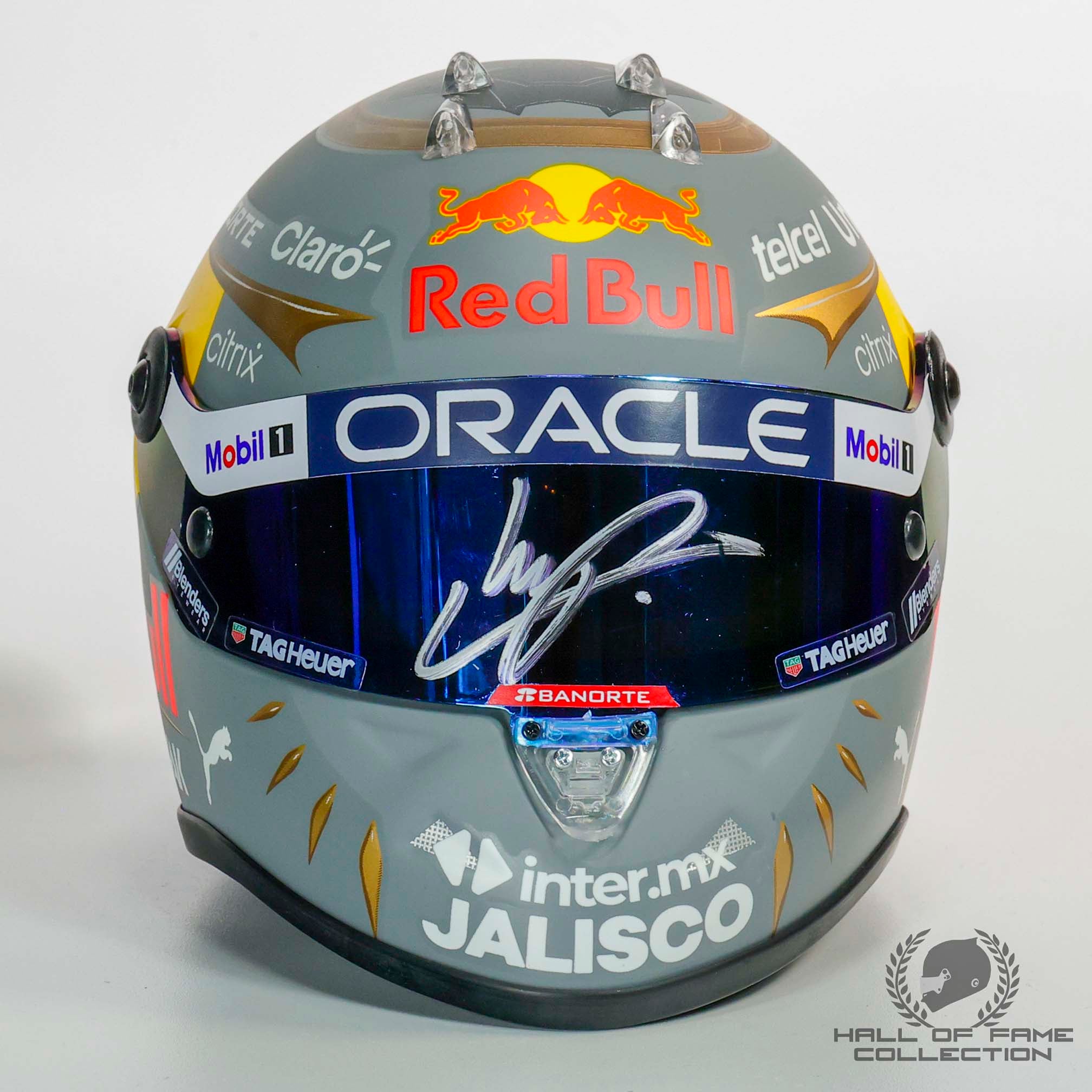 2022 Sergio Perez Signed Brazil GP Red Bull Racing 1:2 Scale F1 Helmet