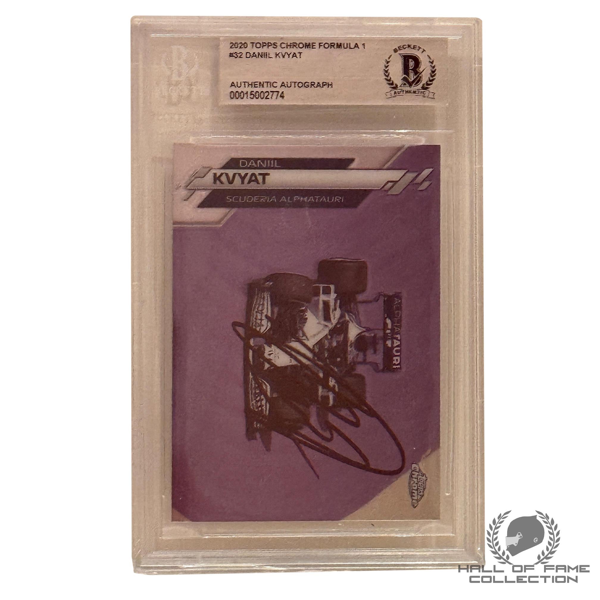 2020 Topps Formula 1 Daniil Kvyat Authentic Autograph Card