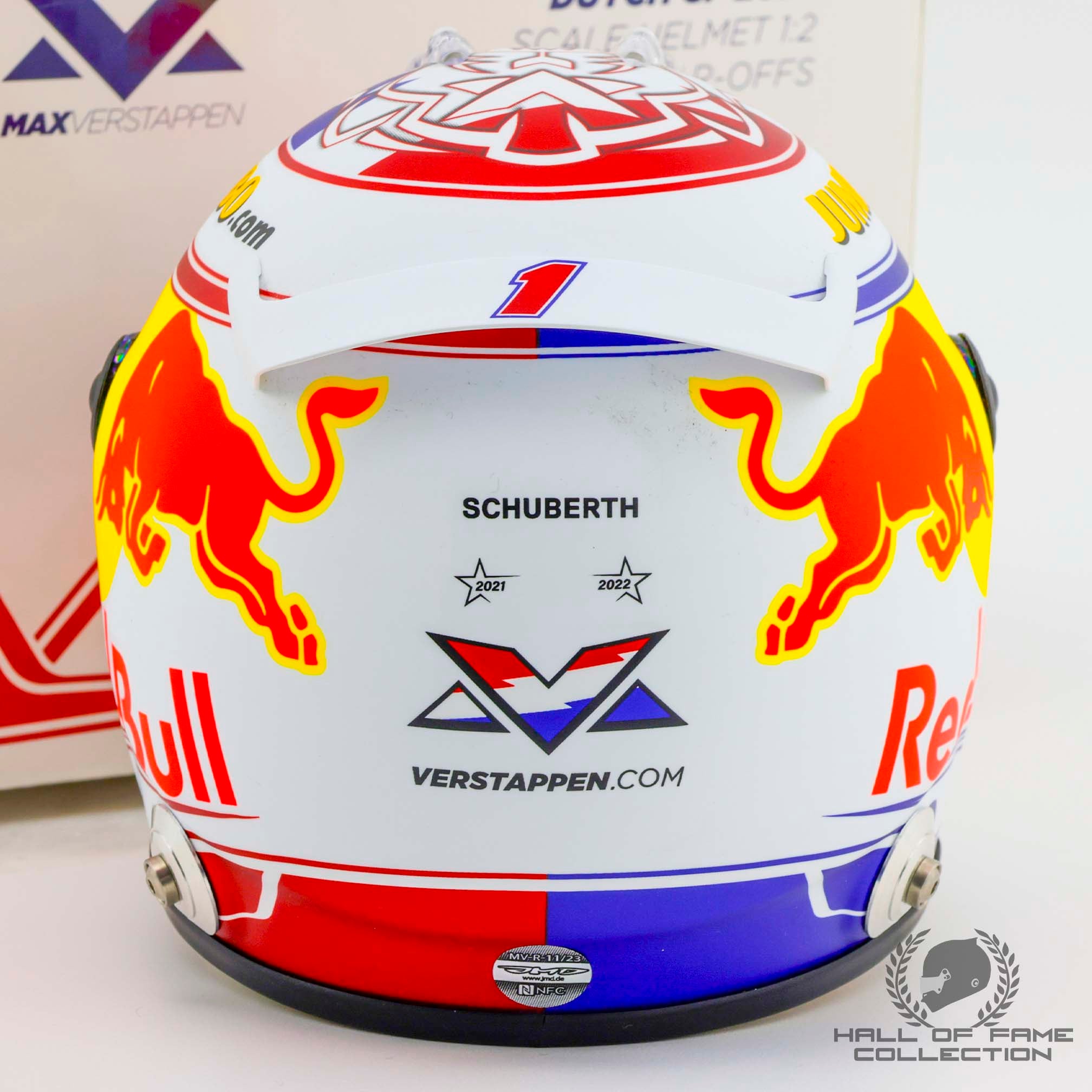 2022 Max Verstappen Signed Dutch GP Red Bull Racing 1:2 Scale F1 Helmet