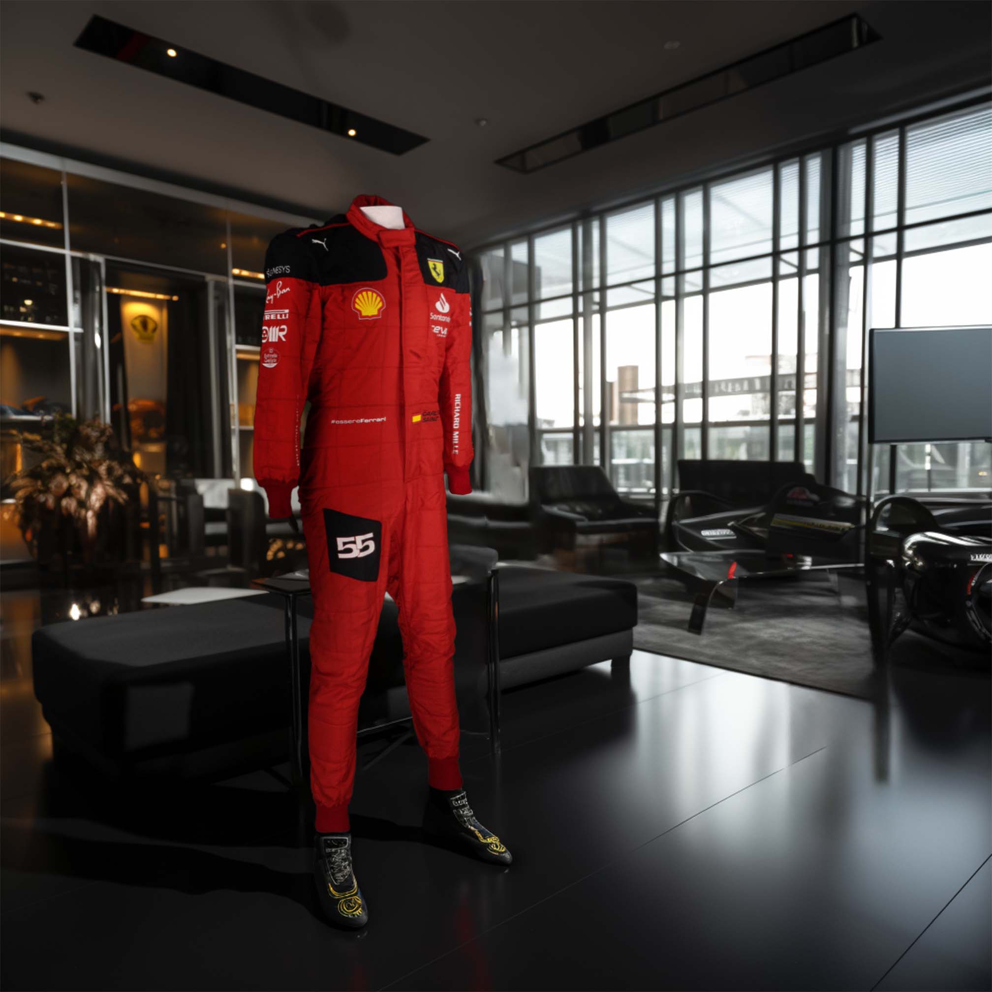 2023 Carlos Sainz Bahrain GP Used Scuderia Ferrari F1 Suit