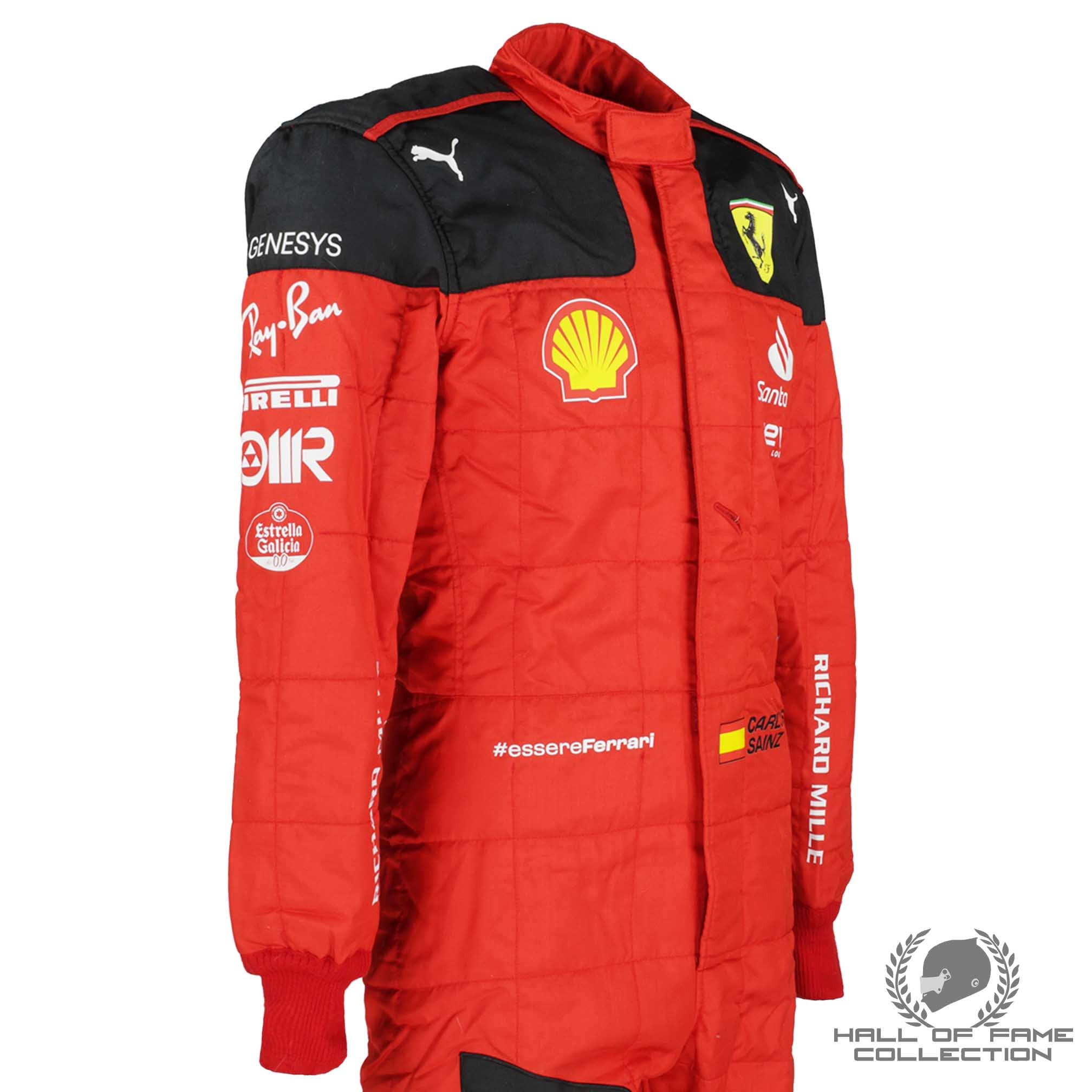 2023 Carlos Sainz Signed Bahrain GP Used Scuderia Ferrari F1 Suit