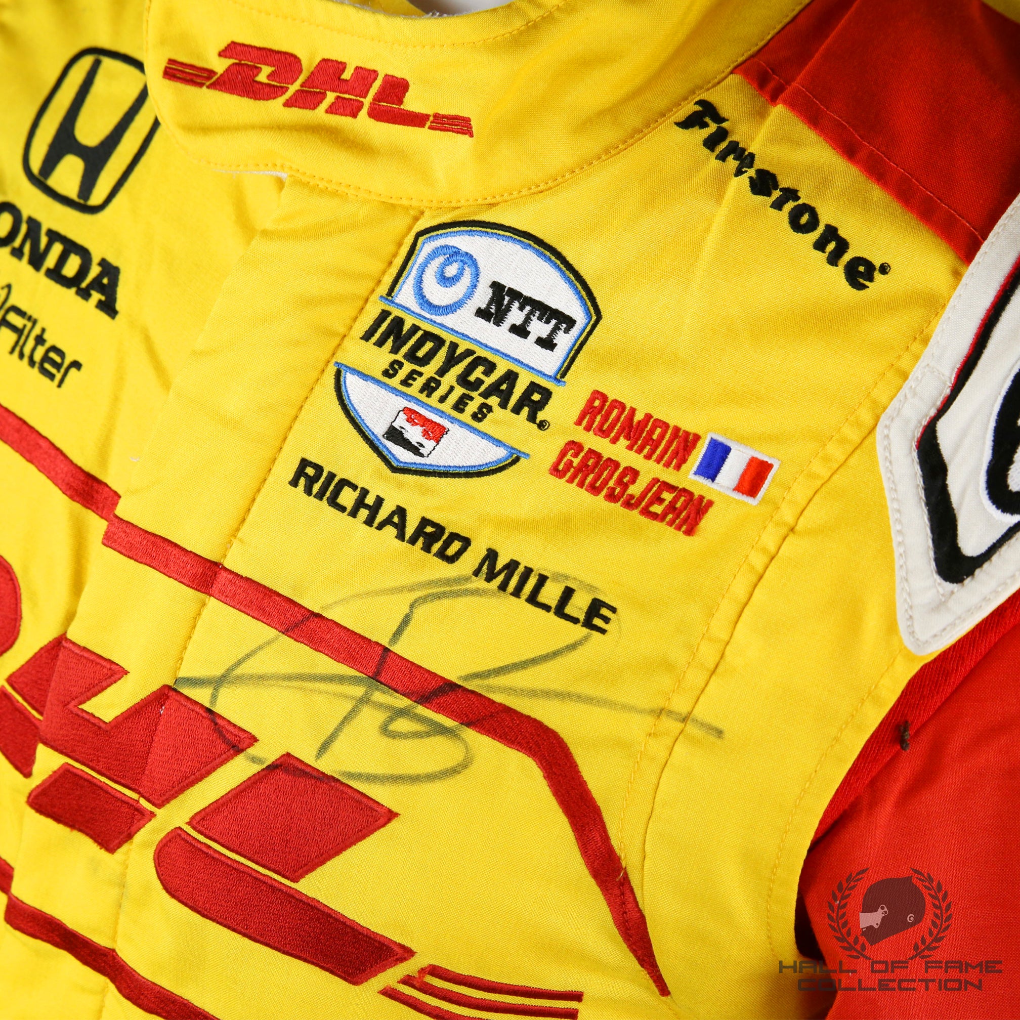 2023 Romain Grosjean Signed Race Used Andretti Autosports IndyCar Suit