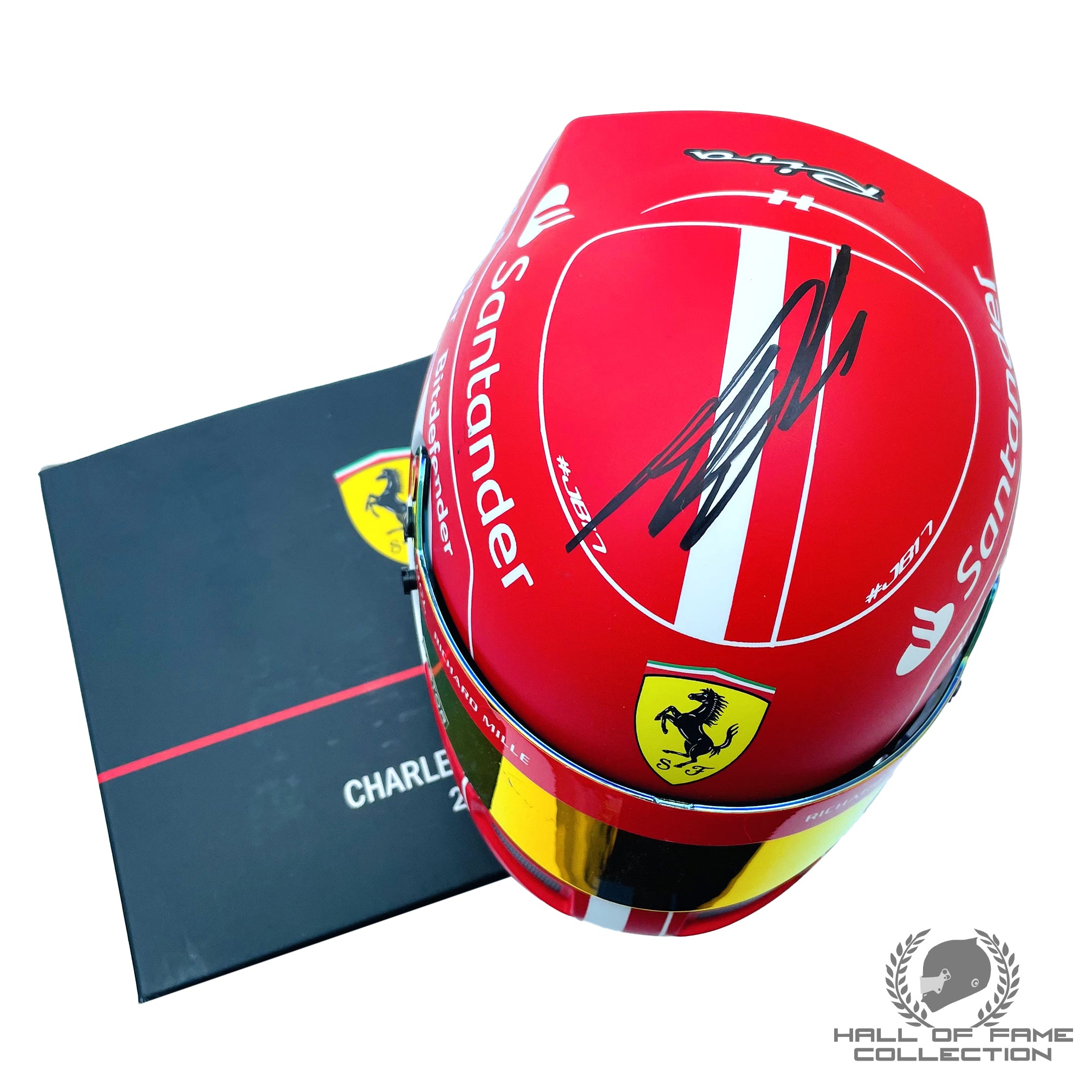 2023 Charles Leclerc Signed 1/2 Scale Bell Scuderia Ferrari F1 Helmet