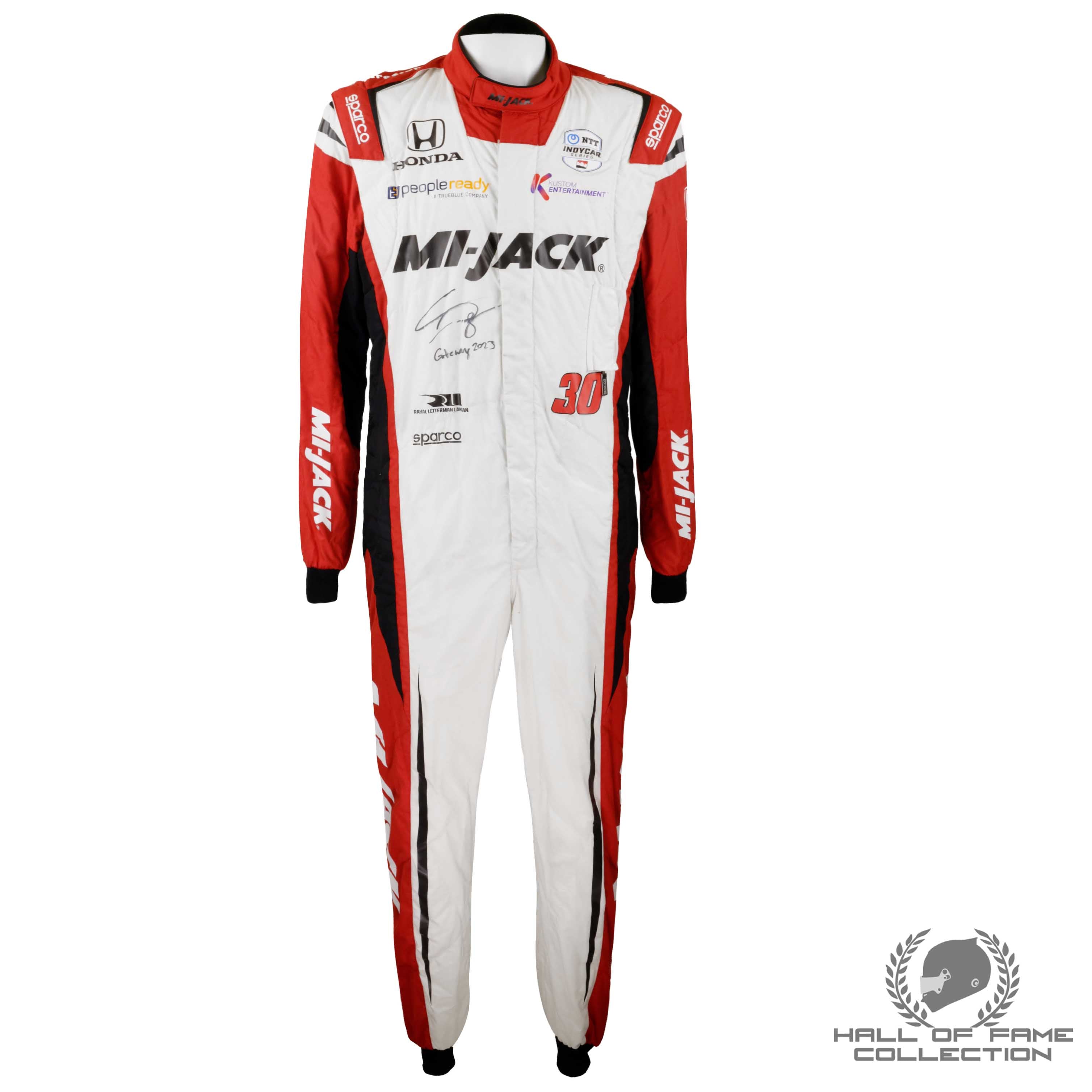 2023 Conor Daly Signed Race Used Gateway GP Rahal Letterman Lanigan Racing Indycar Suit