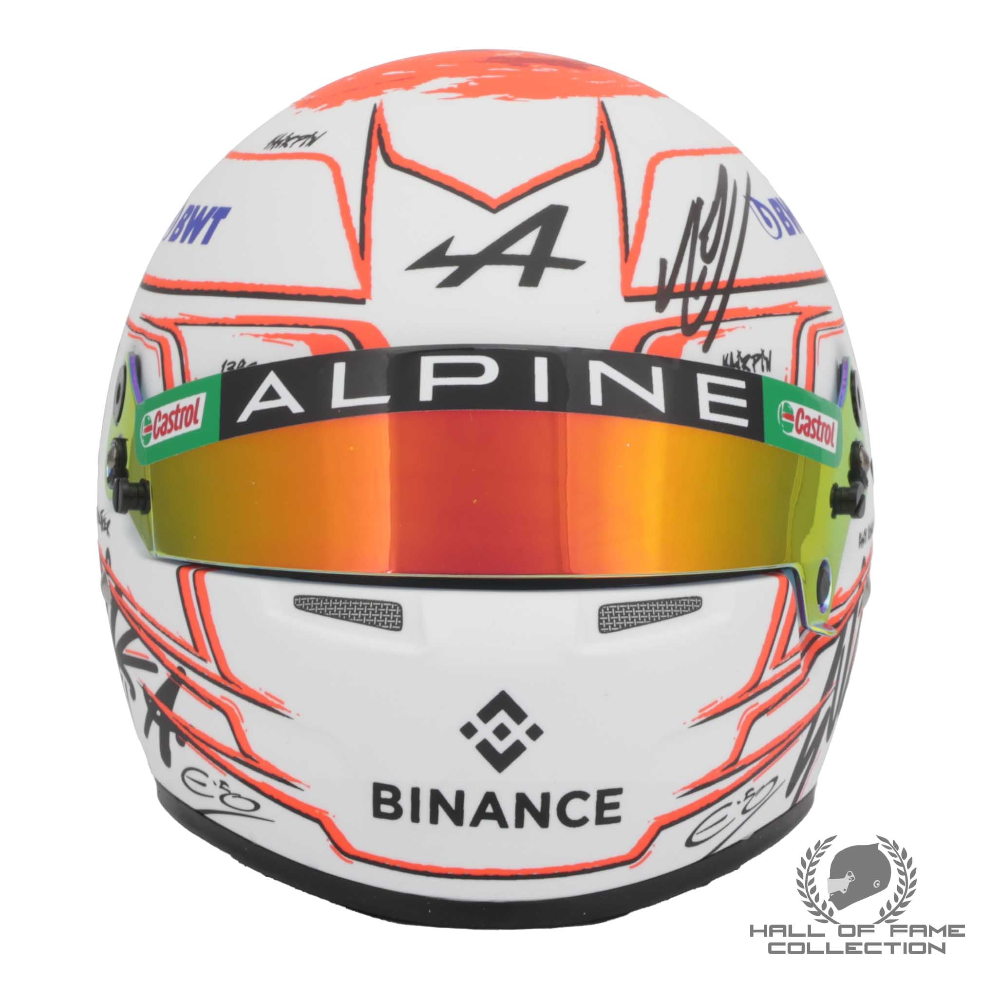 2023 Esteban Ocon Signed 1/2 Scale Bell Alpine Japanese GP F1 Helmet