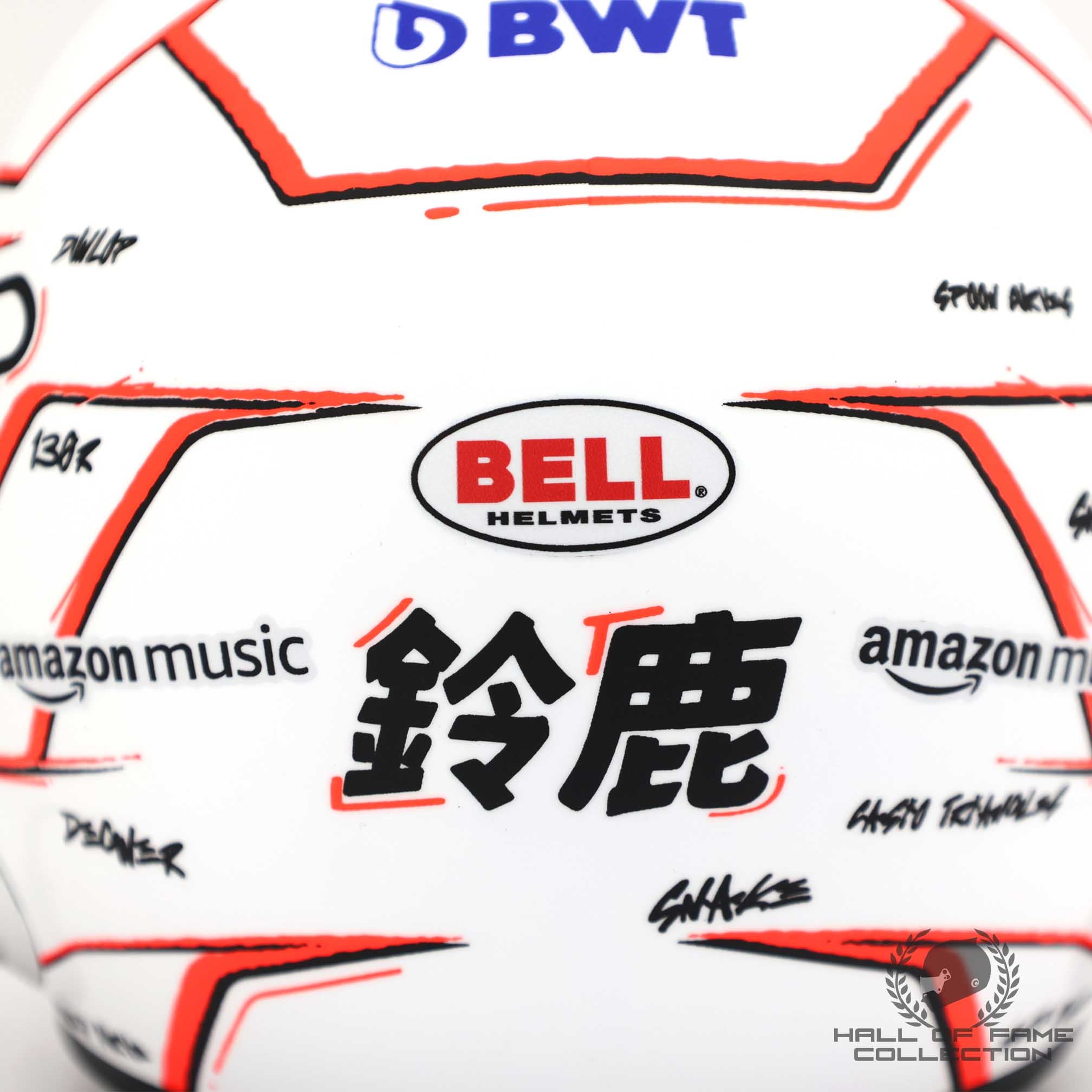 2023 Esteban Ocon Signed 1/2 Scale Bell Alpine Japanese GP F1 Helmet