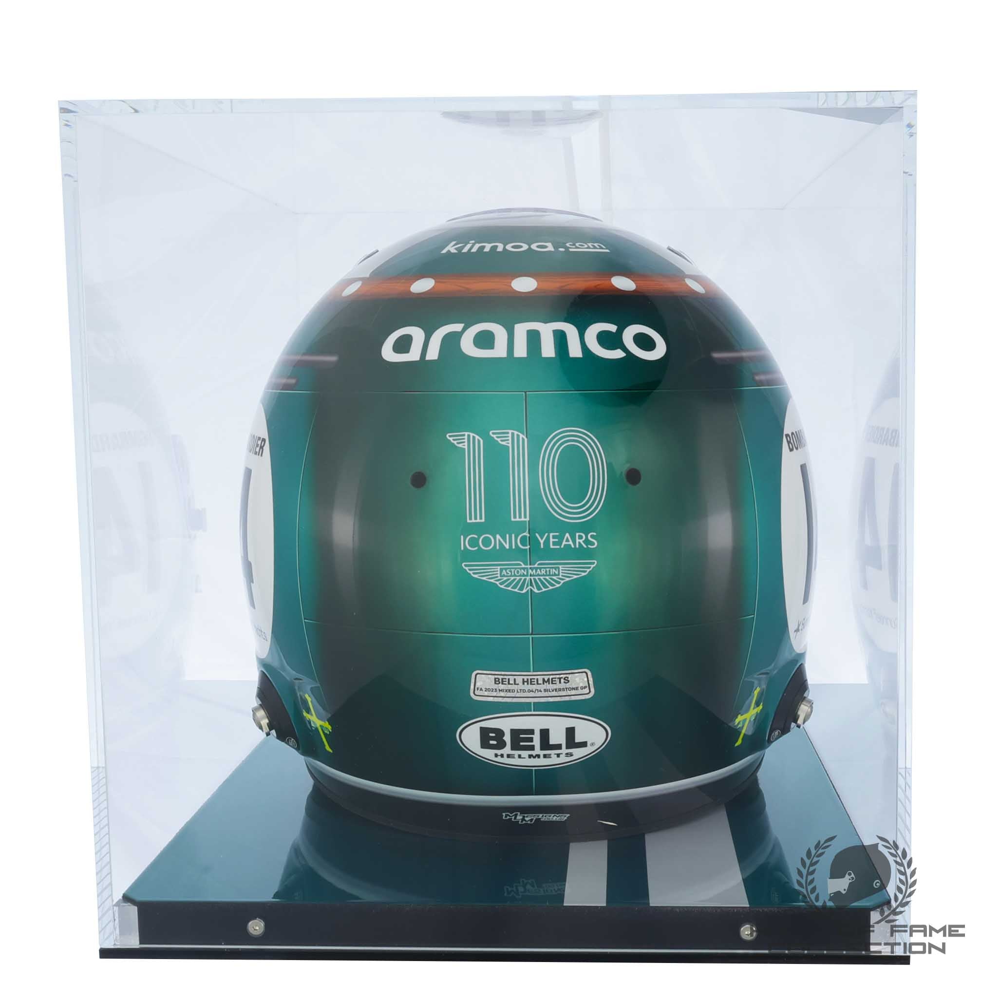 2023 Fernando Alonso Signed Official Bell Replica Silverstone Aston Martin F1 Helmet