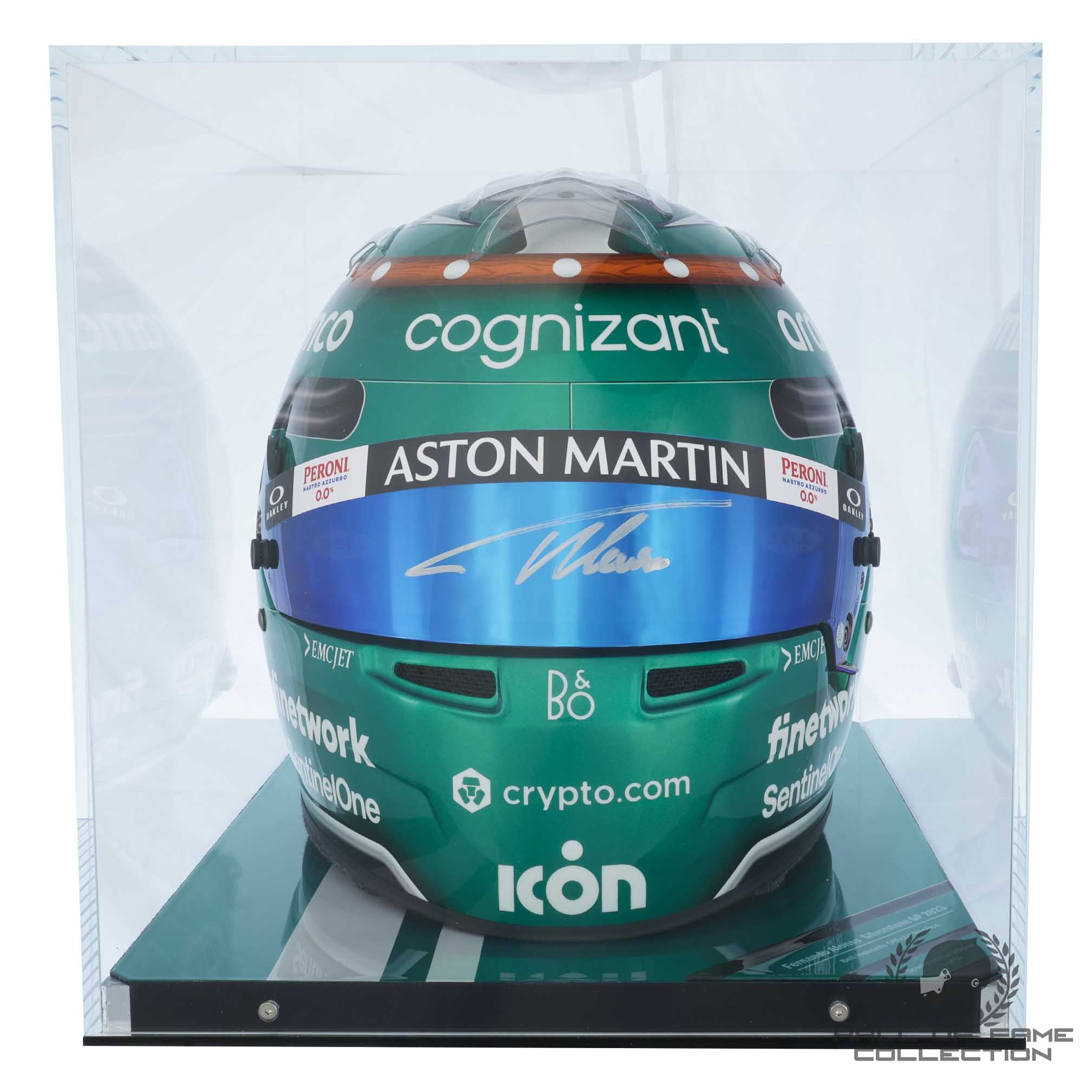 2023 Fernando Alonso Signed Official Bell Replica Silverstone Aston Martin F1 Helmet