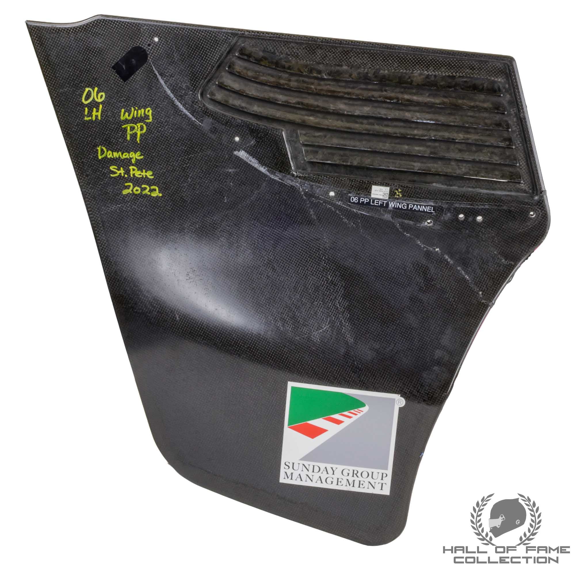 2022 Helio Castroneves Used Meyer Shank Racing IndyCar Rear End Plate