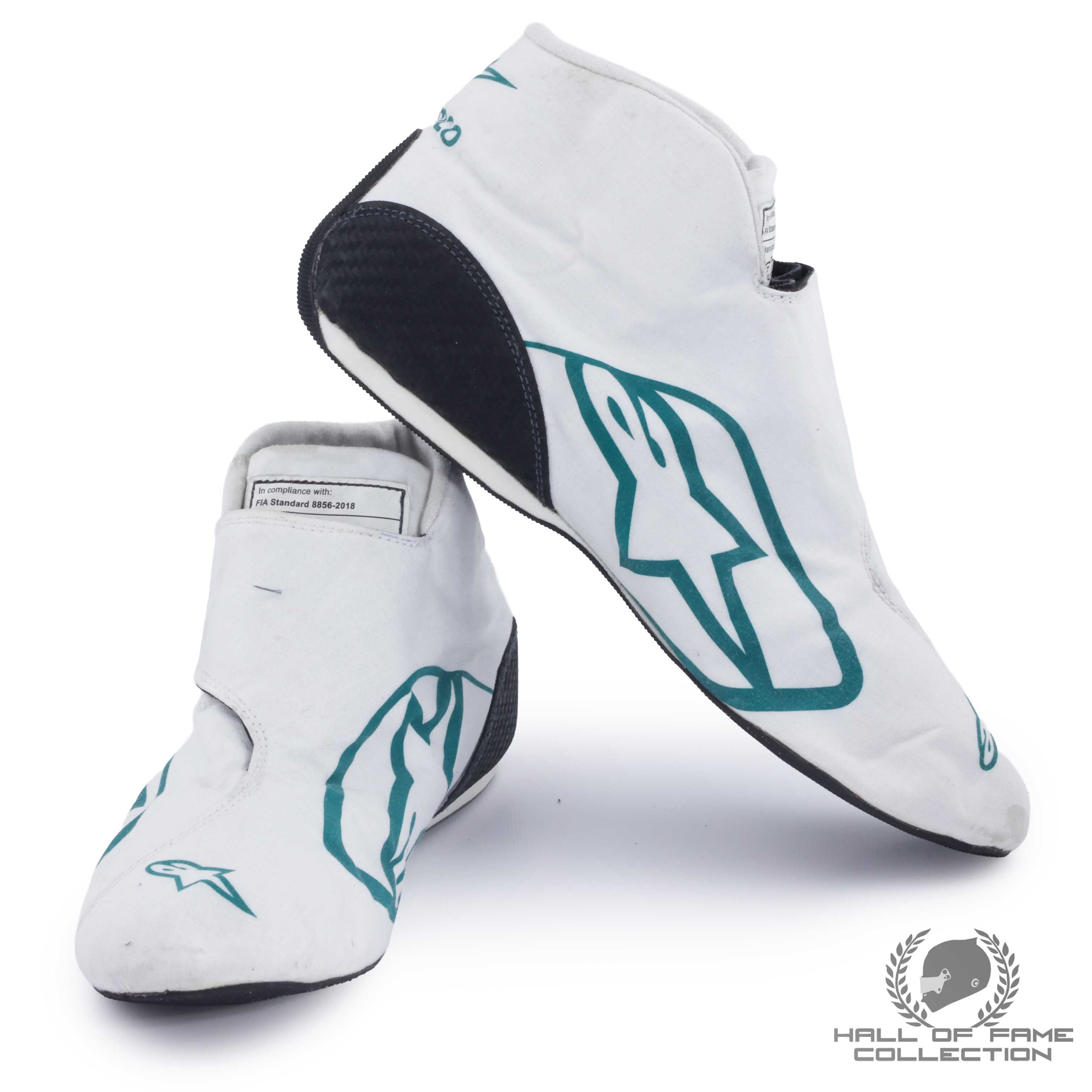 2023 Lance Stroll Race Used Aston Martin F1 Boots