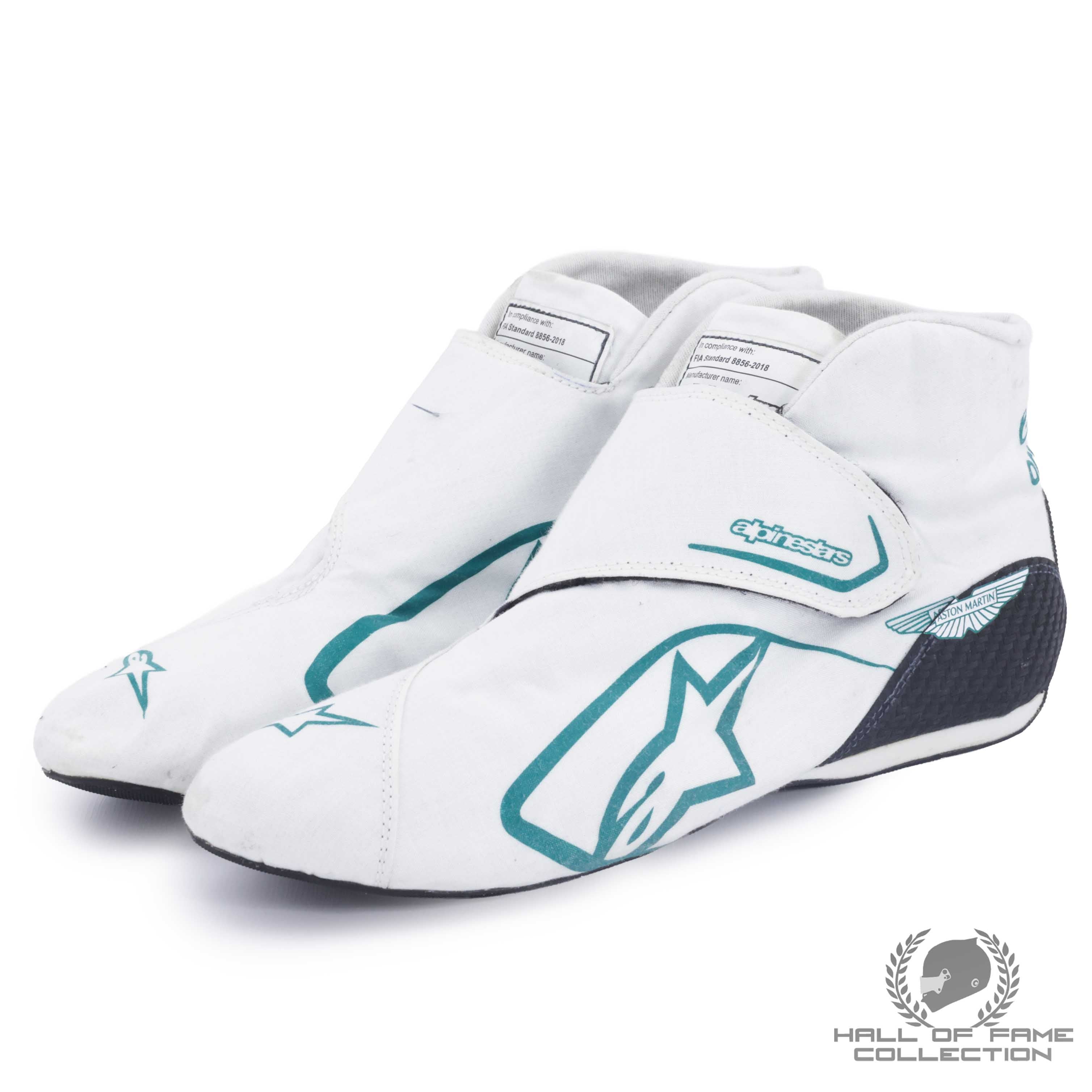 2023 Lance Stroll Race Used Aston Martin F1 Boots