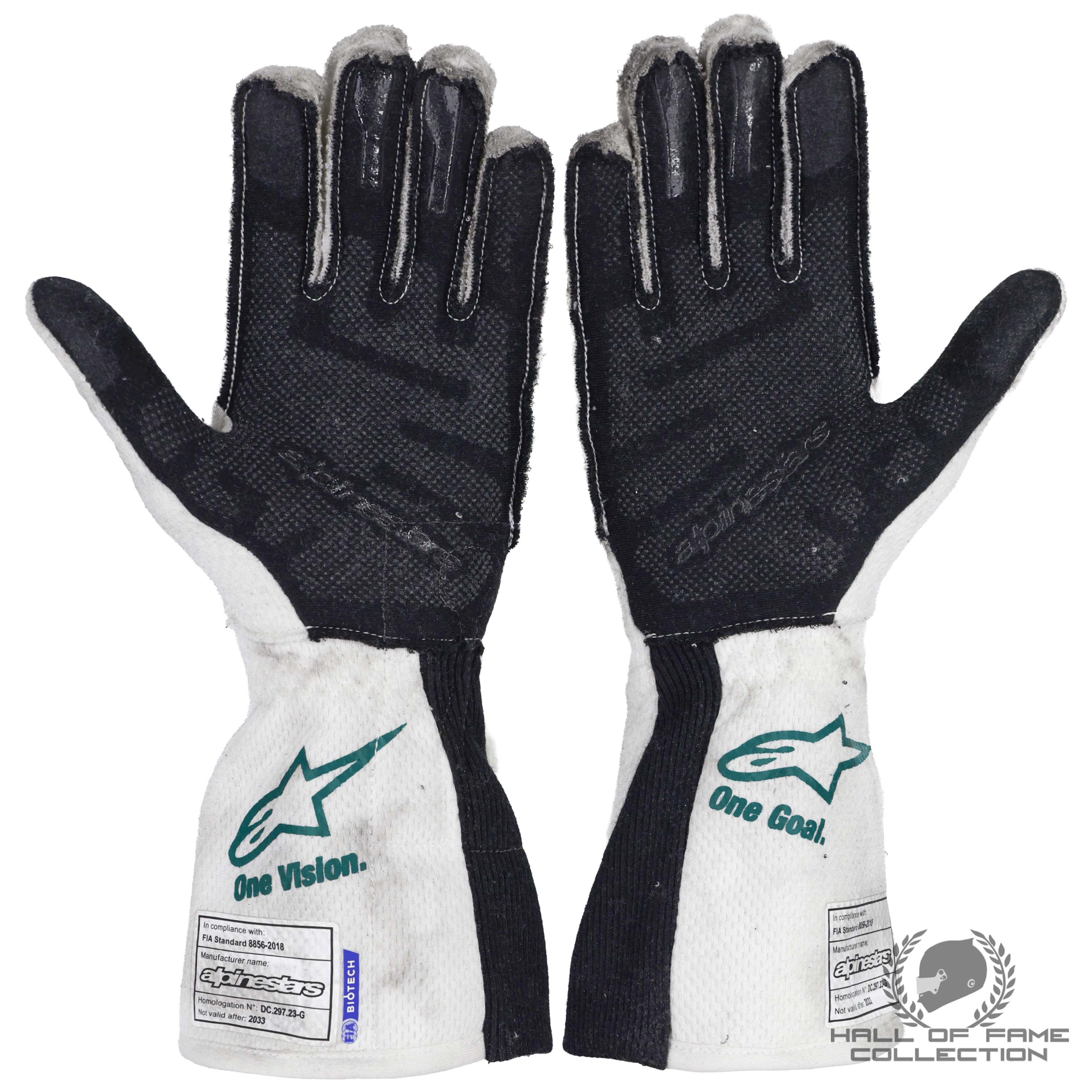 2023 Lance Stroll Used Aston Martin F1 Gloves