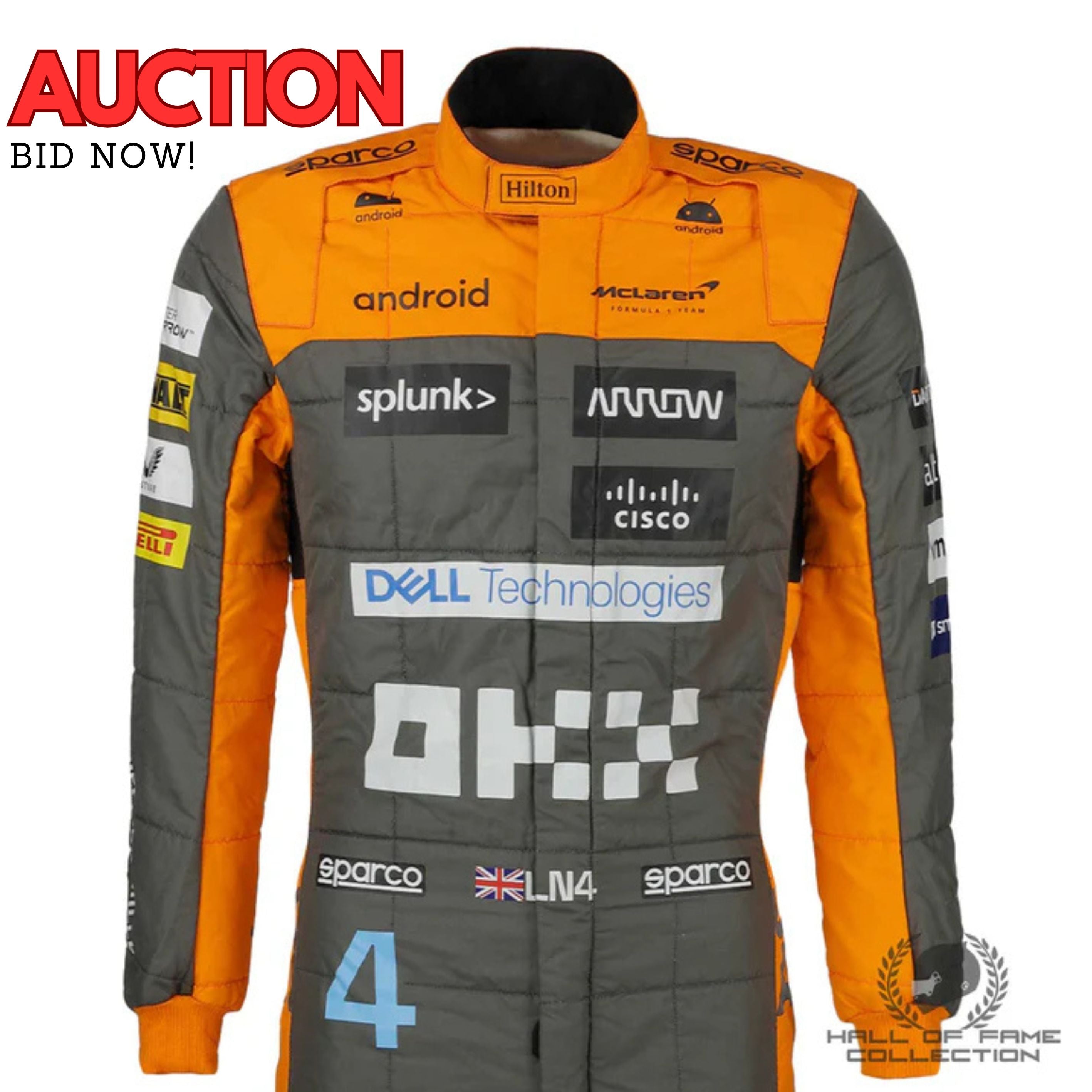 2023 Lando Norris Signed McLaren Original Worn F1 Suit - Charity Auction