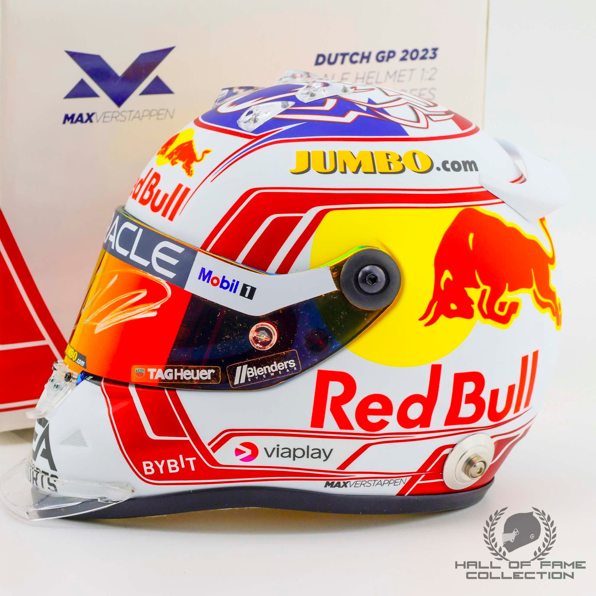2023 Max Verstappen Signed Dutch GP Red Bull Racing 1:2 Scale F1 Helmet