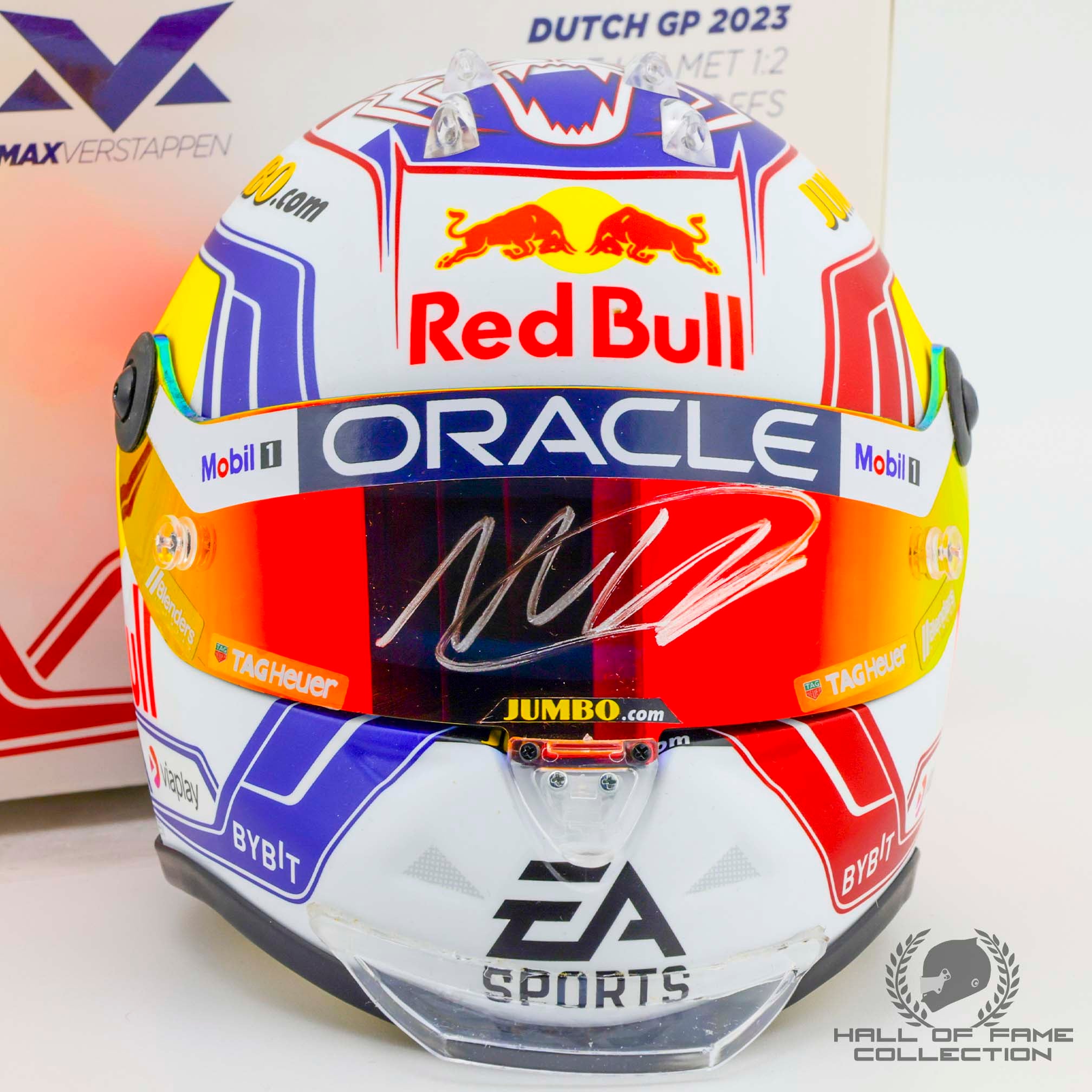 2023 Max Verstappen Signed Dutch GP Red Bull Racing 1:2 Scale F1 Helmet