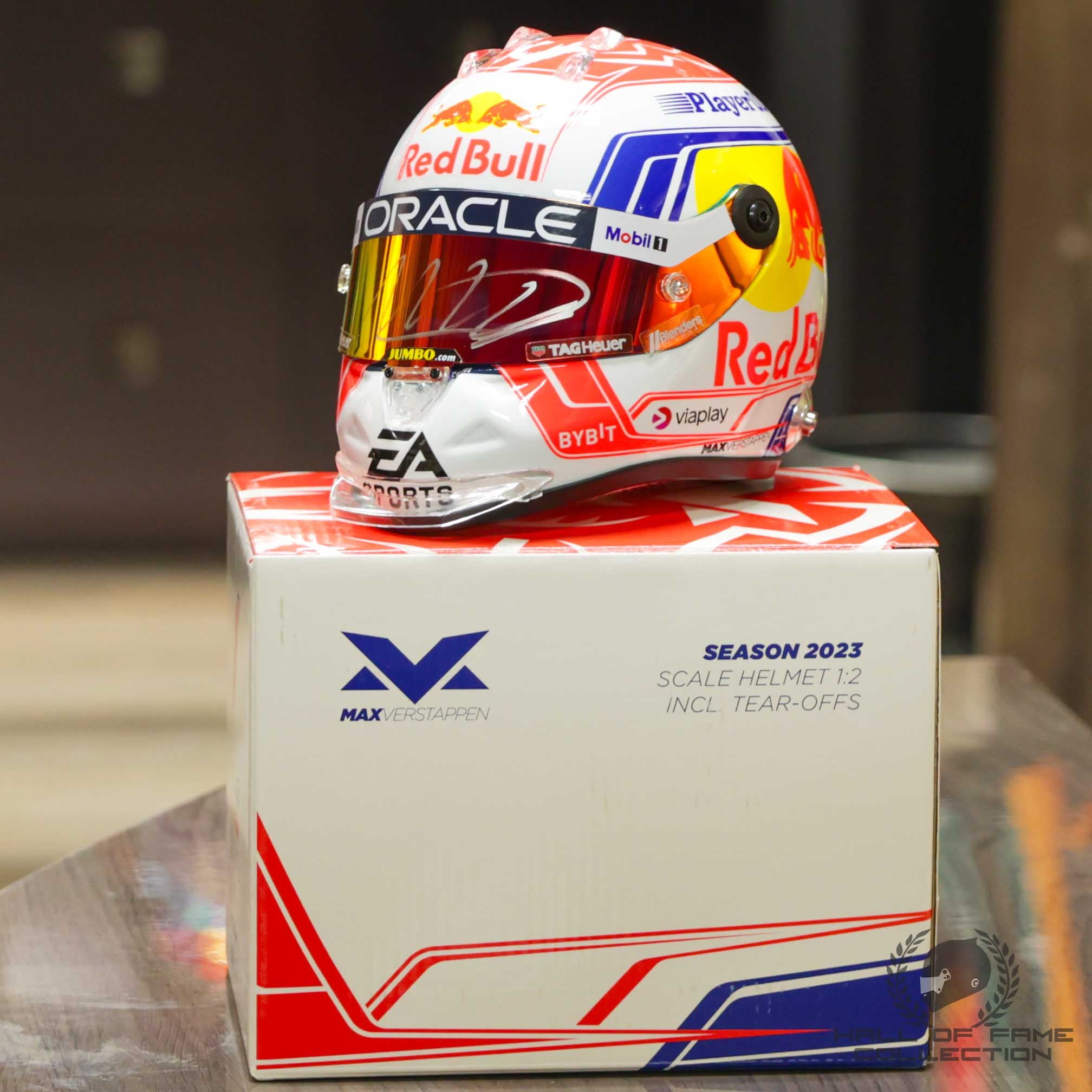 2023 Max Verstappen Signed Red Bull Racing 1:2 Scale F1 Helmet