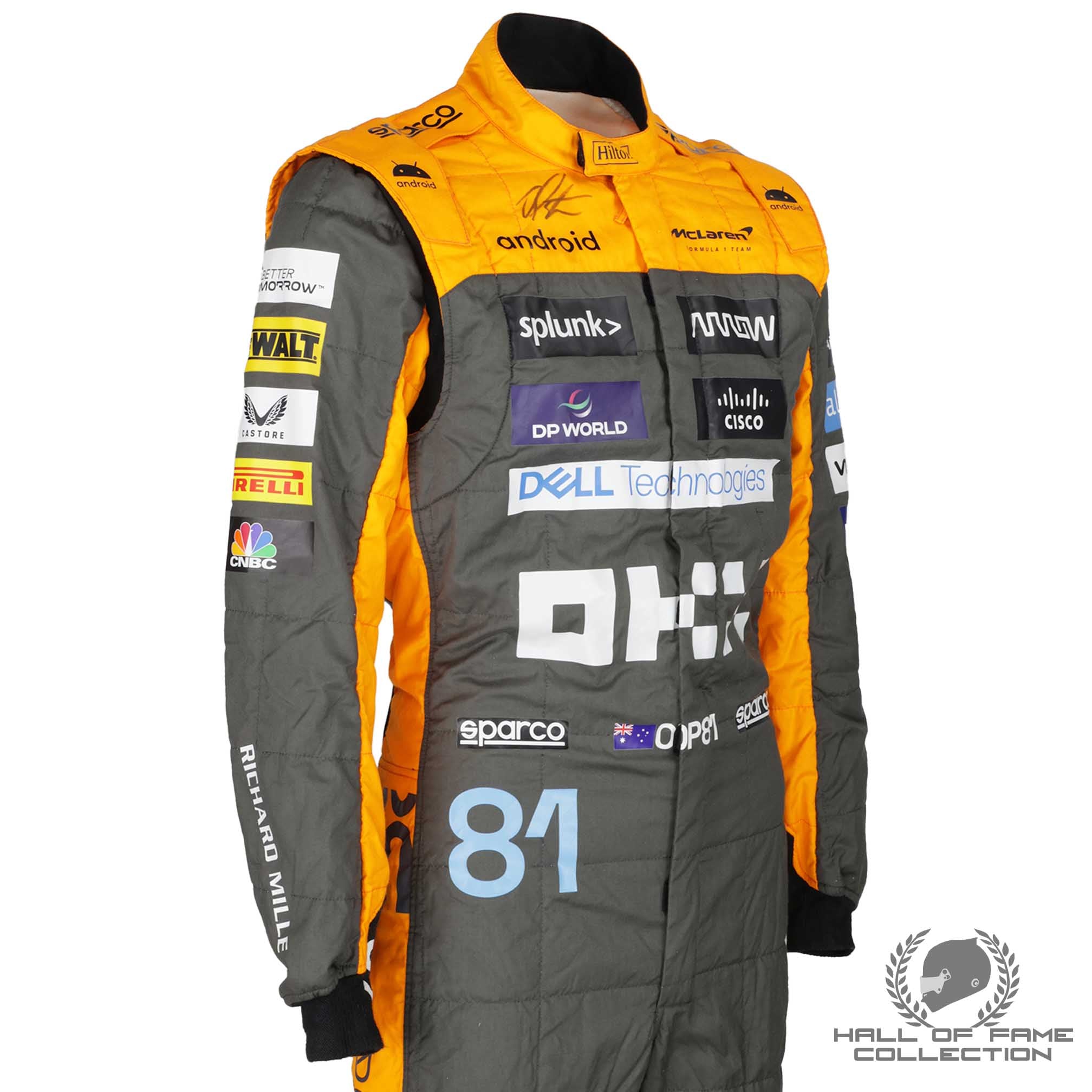 2023 Oscar Piastri Signed Rookie Year McLaren F1 Worn Suit