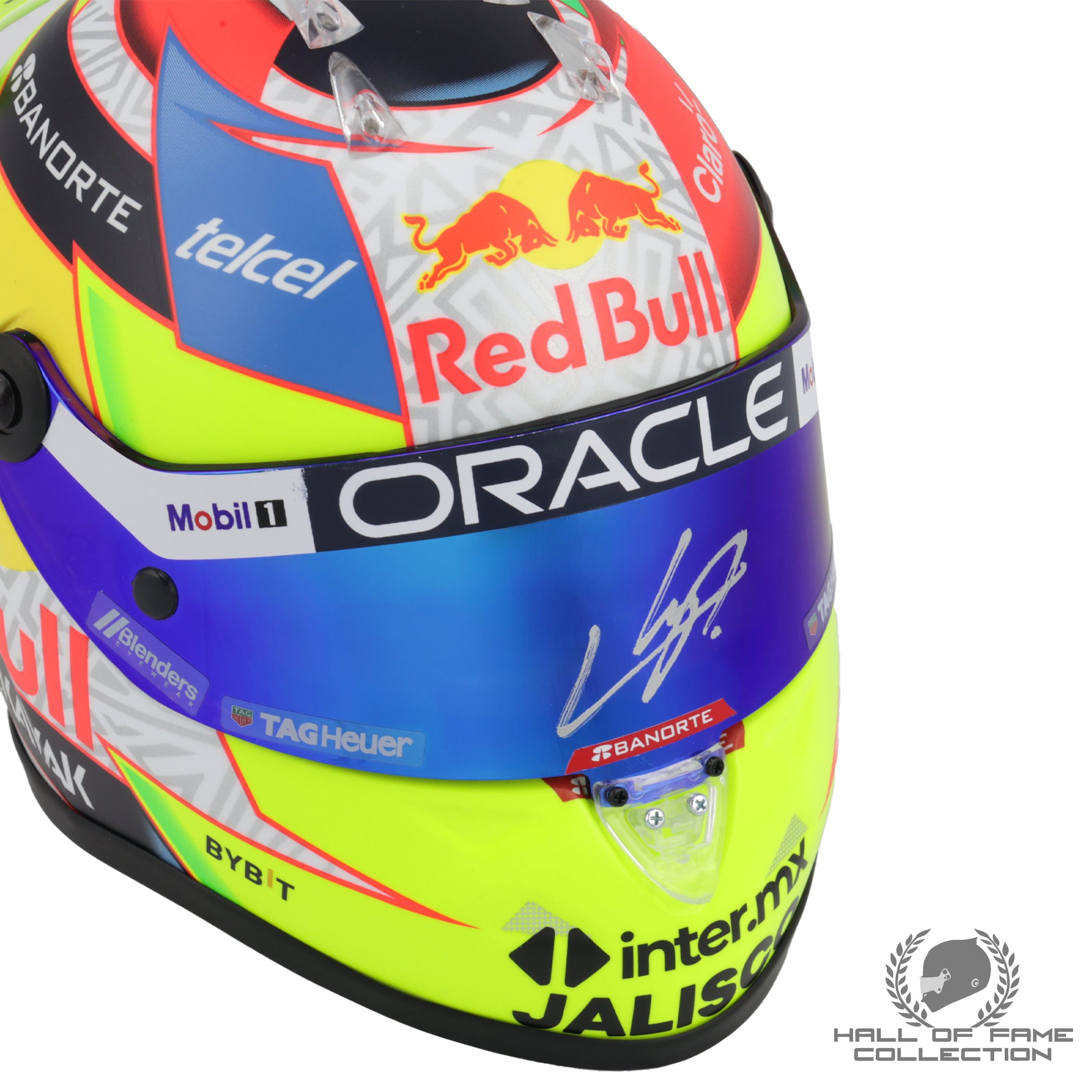 2023 Sergio Perez Signed 1/2 Scale Schuberth Red Bull Racing F1 Helmet