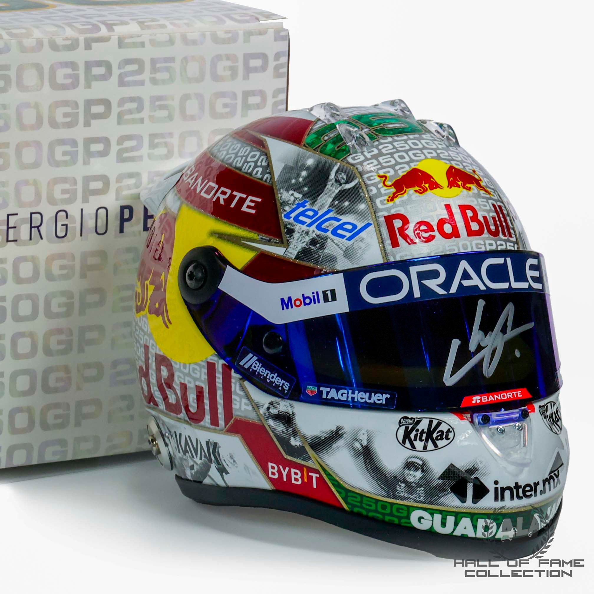 2023 Sergio Perez Signed 250GP Red Bull Racing 1:2 Scale  F1 Helmet