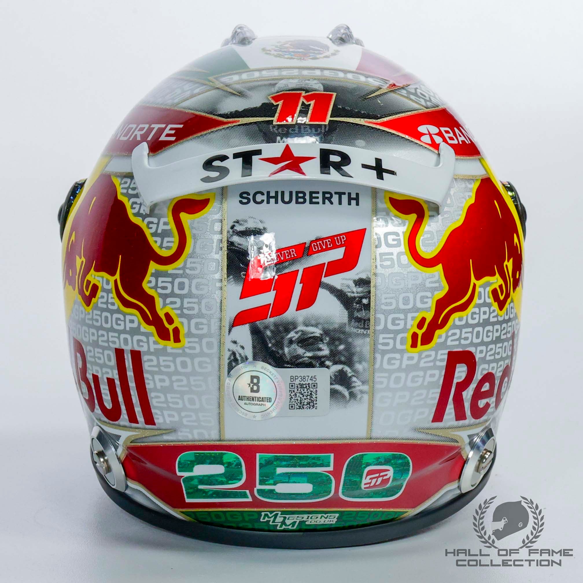 2023 Sergio Perez Signed 250GP Red Bull Racing 1:2 Scale  F1 Helmet