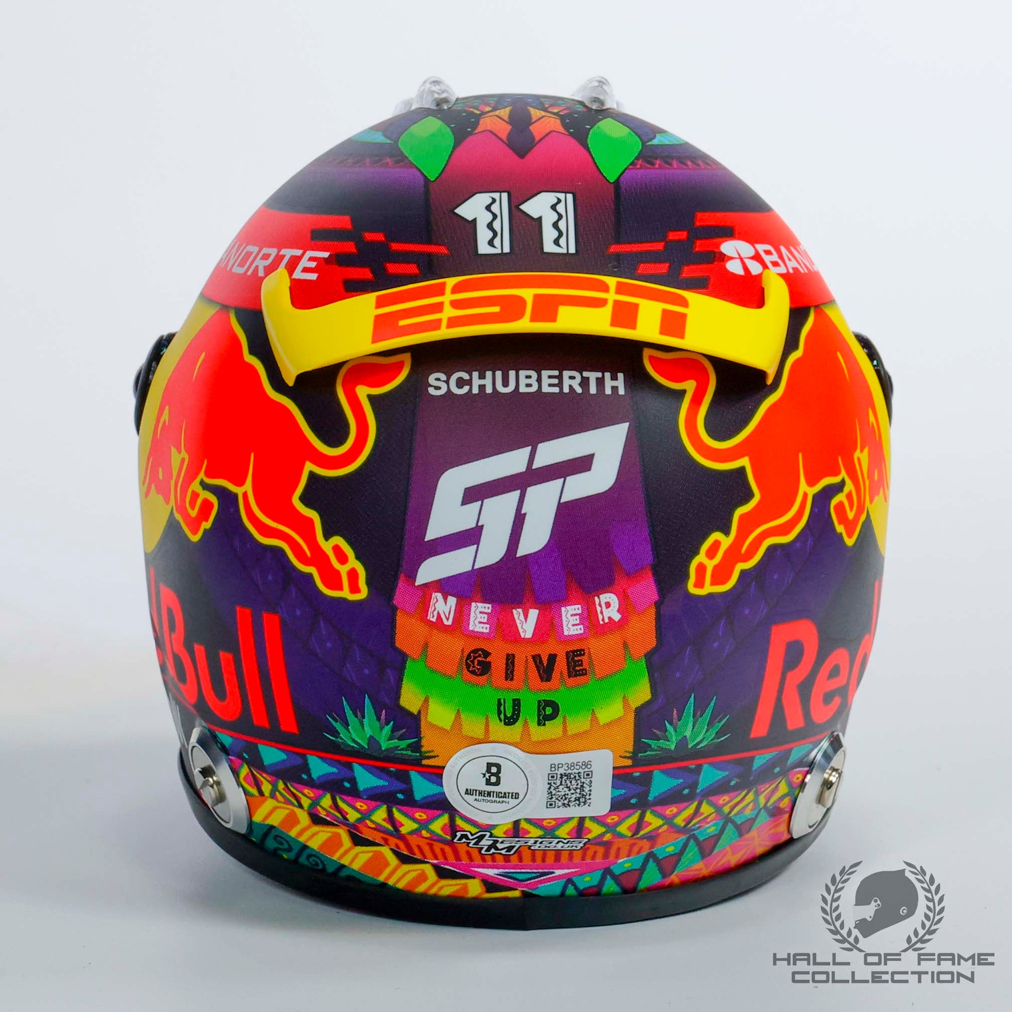 2023 Sergio Perez Signed Mexico GP Red Bull Racing 1:2 Scale F1 Helmet