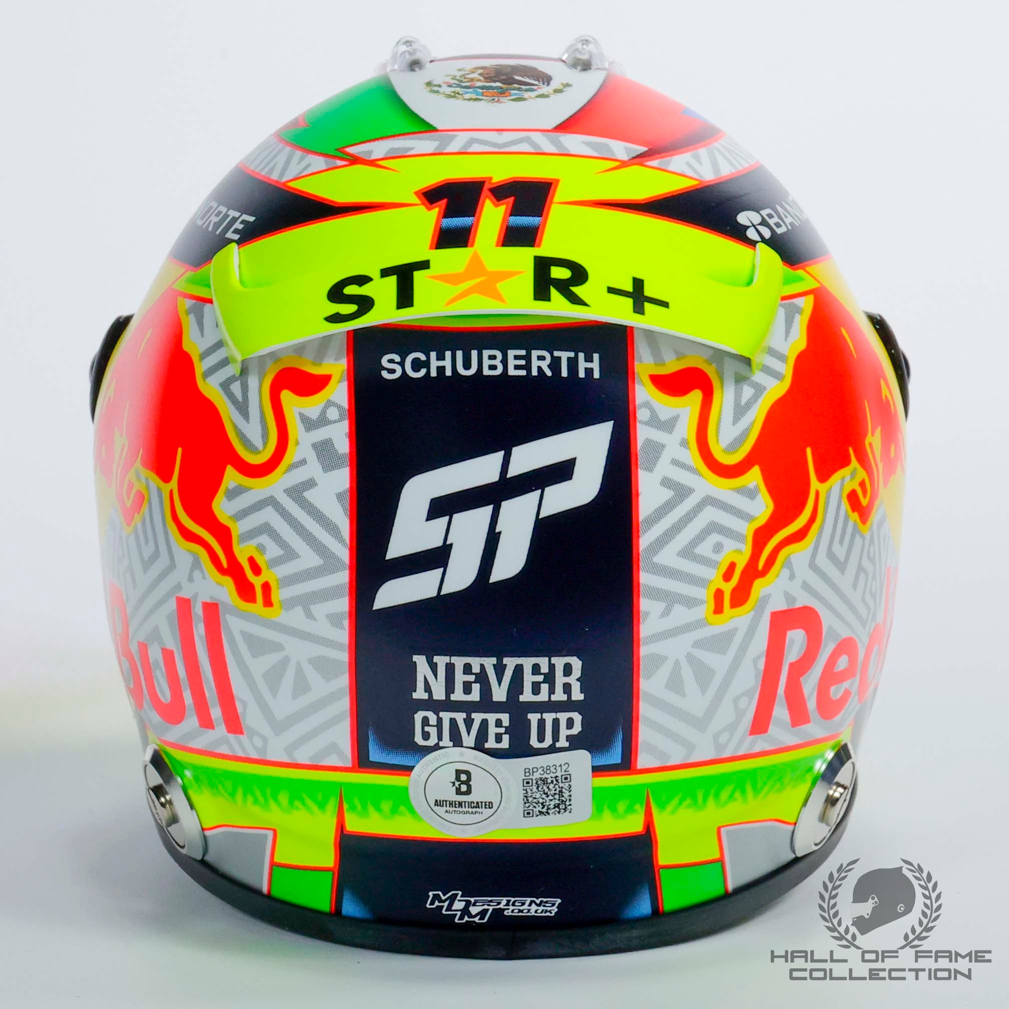 2023 Sergio Perez Signed Red Bull Racing 1:2 Scale F1 Helmet