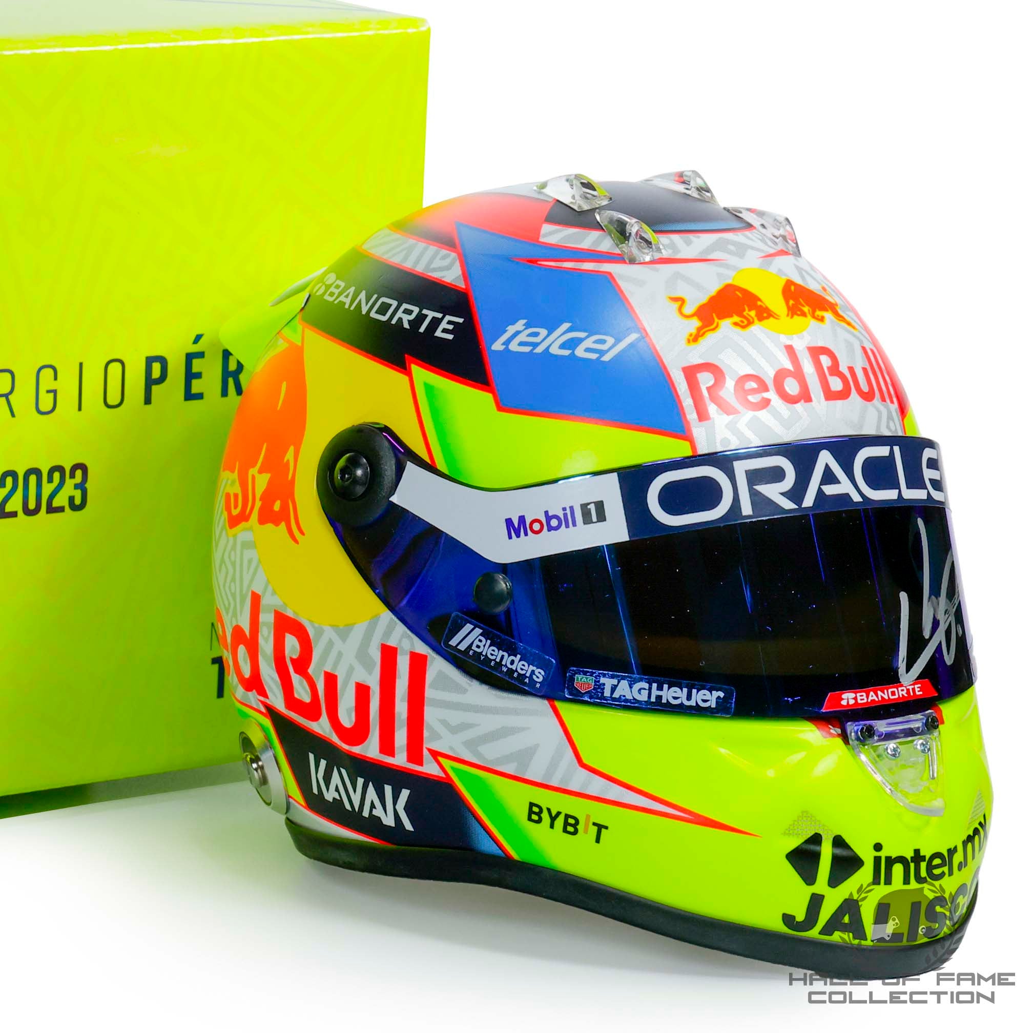 2023 Sergio Perez Signed Red Bull Racing 1:2 Scale F1 Helmet