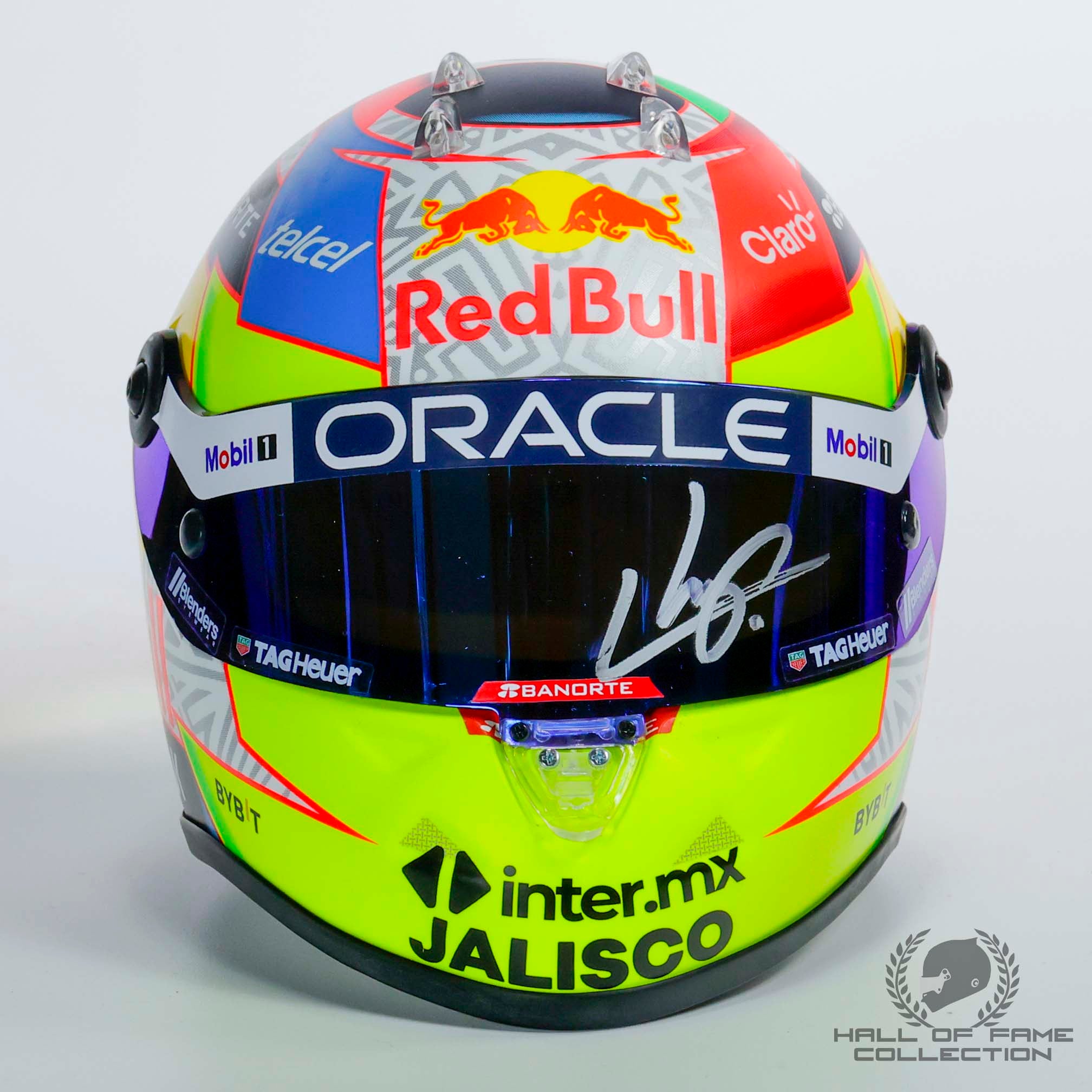 2023 Sergio Perez Signed Red Bull Racing 1:2 Scale F1 Helmet