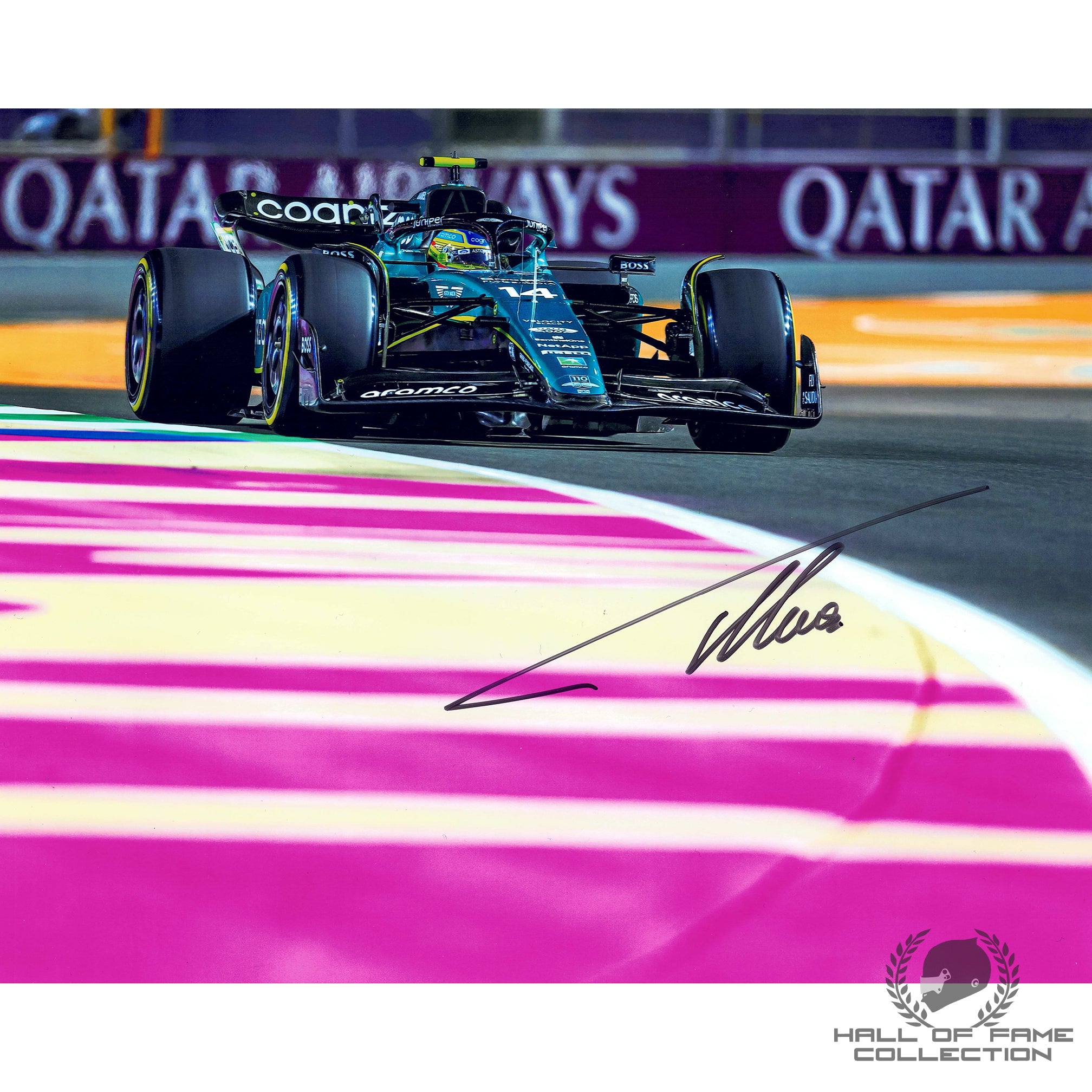 2023 F1 8X10 Collector Set Photo Fernando Alonso Signed Aston Martin 1 of 25