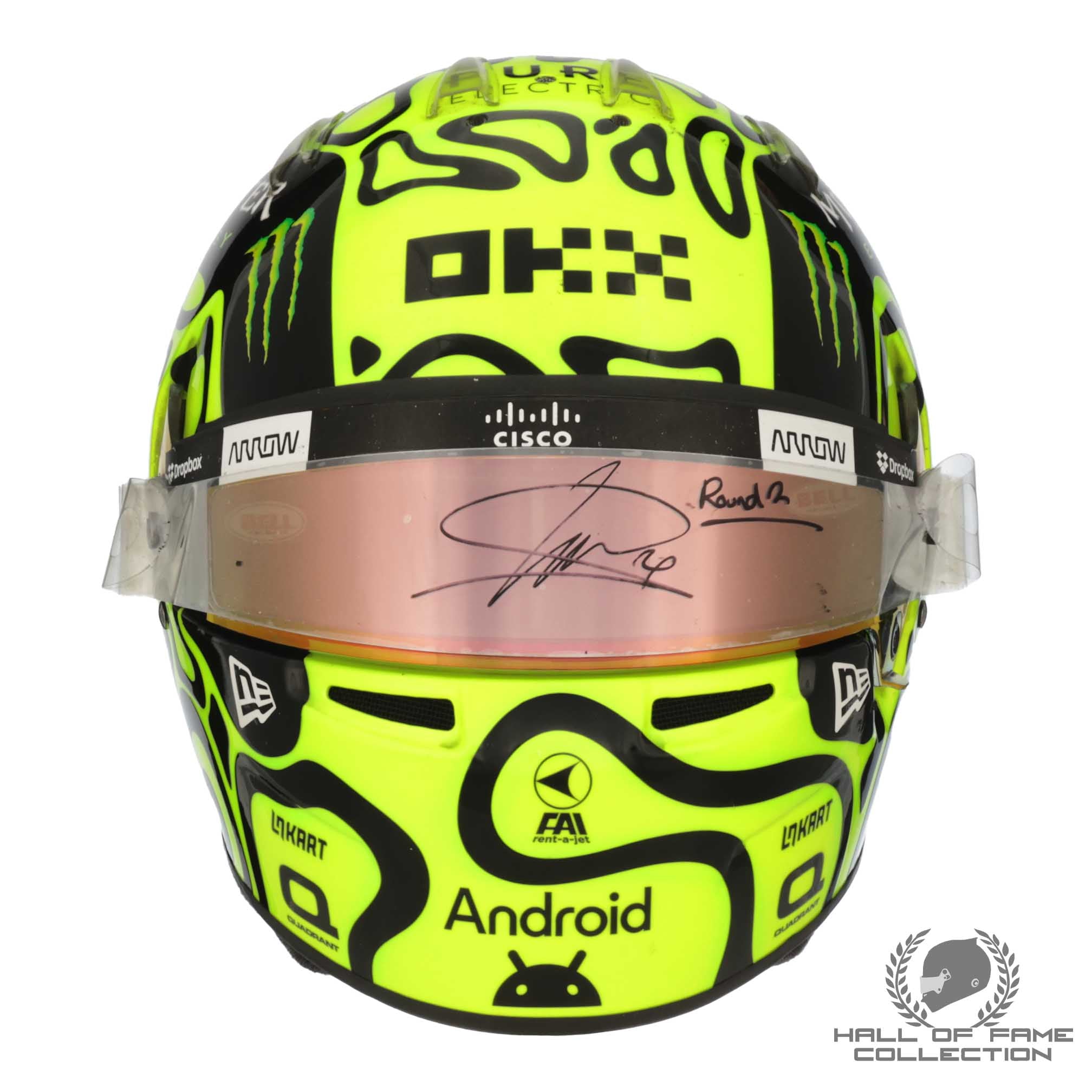 2024 Lando Norris Saudi Arabian Grand Prix Signed Race Used McLaren F1 Helmet